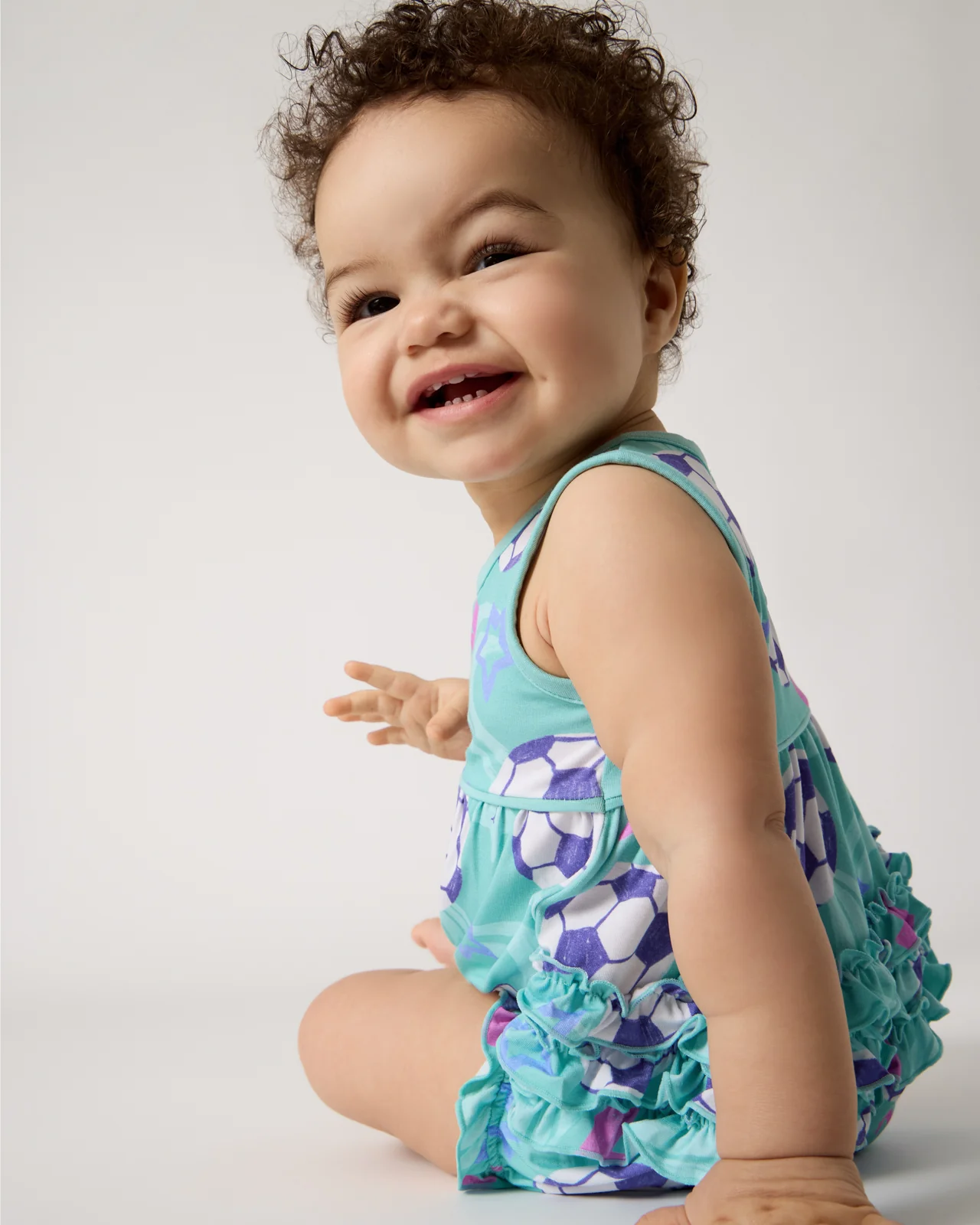 Aqua Soccer Stars Bubble Romper - Image 3