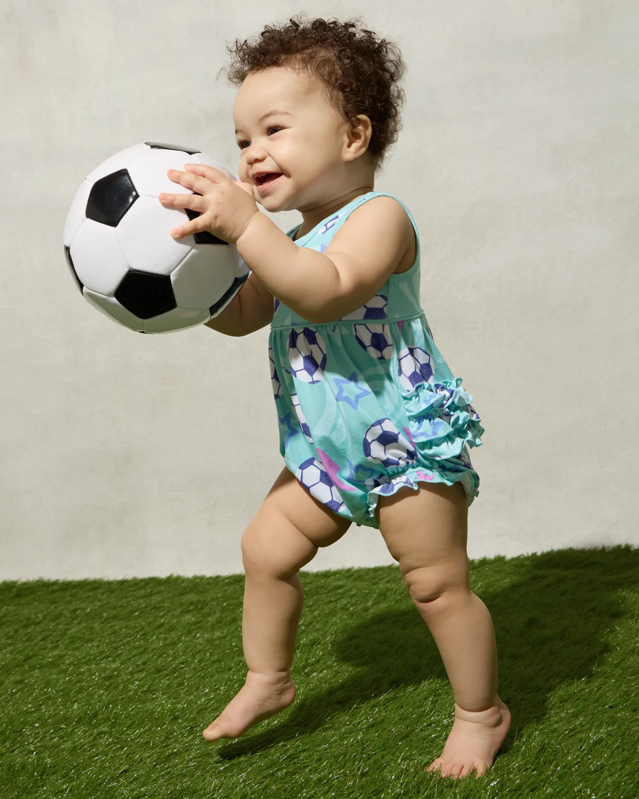 Aqua Soccer Stars Bubble Romper - Image 6