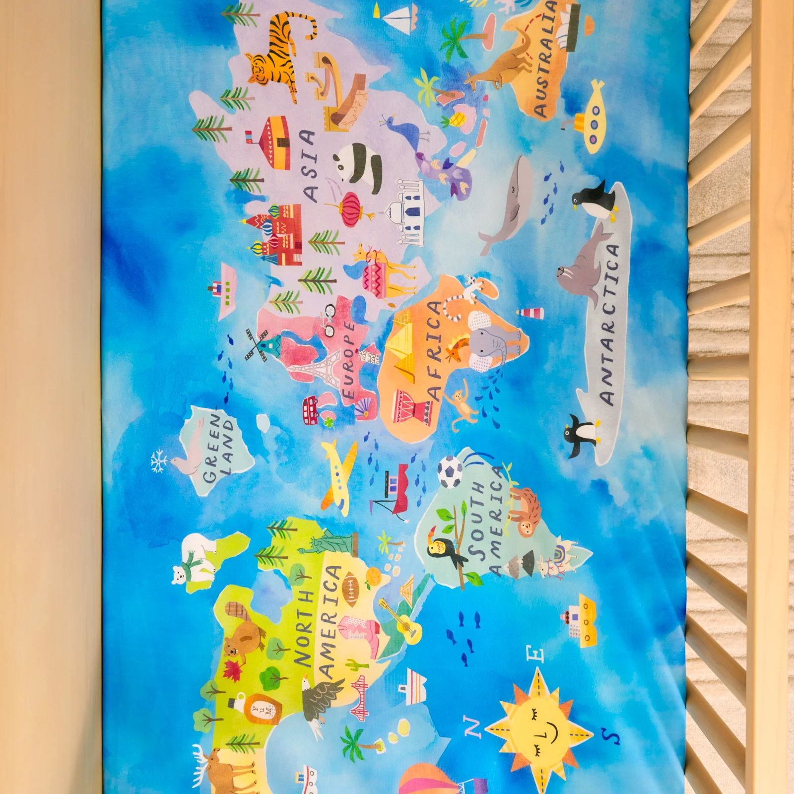 Around The World Fitted Crib Sheet - Image 4