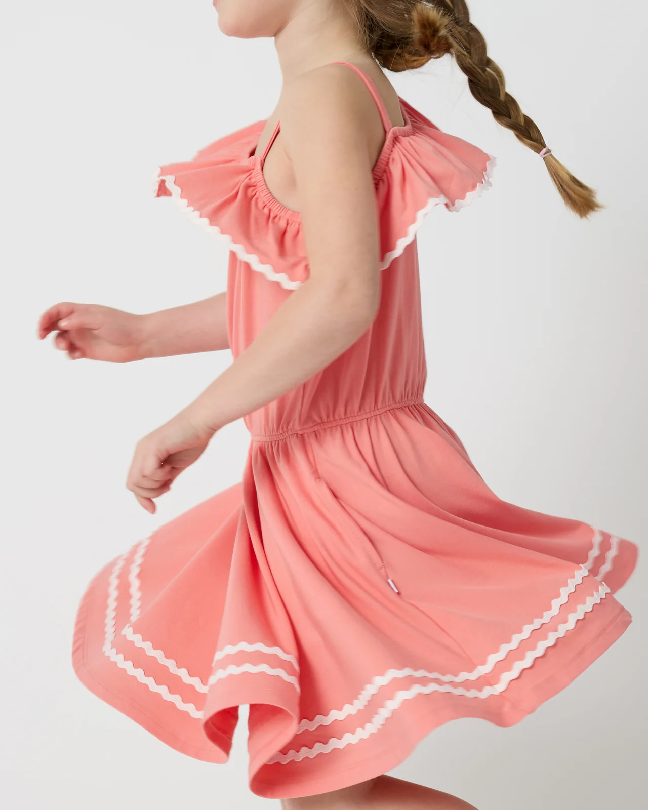 Beach Coral Asymmetrical Dress - Image 3