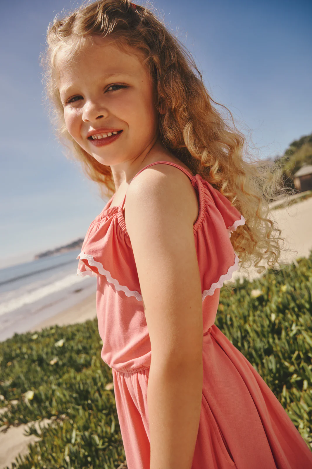 Beach Coral Asymmetrical Dress - Image 5