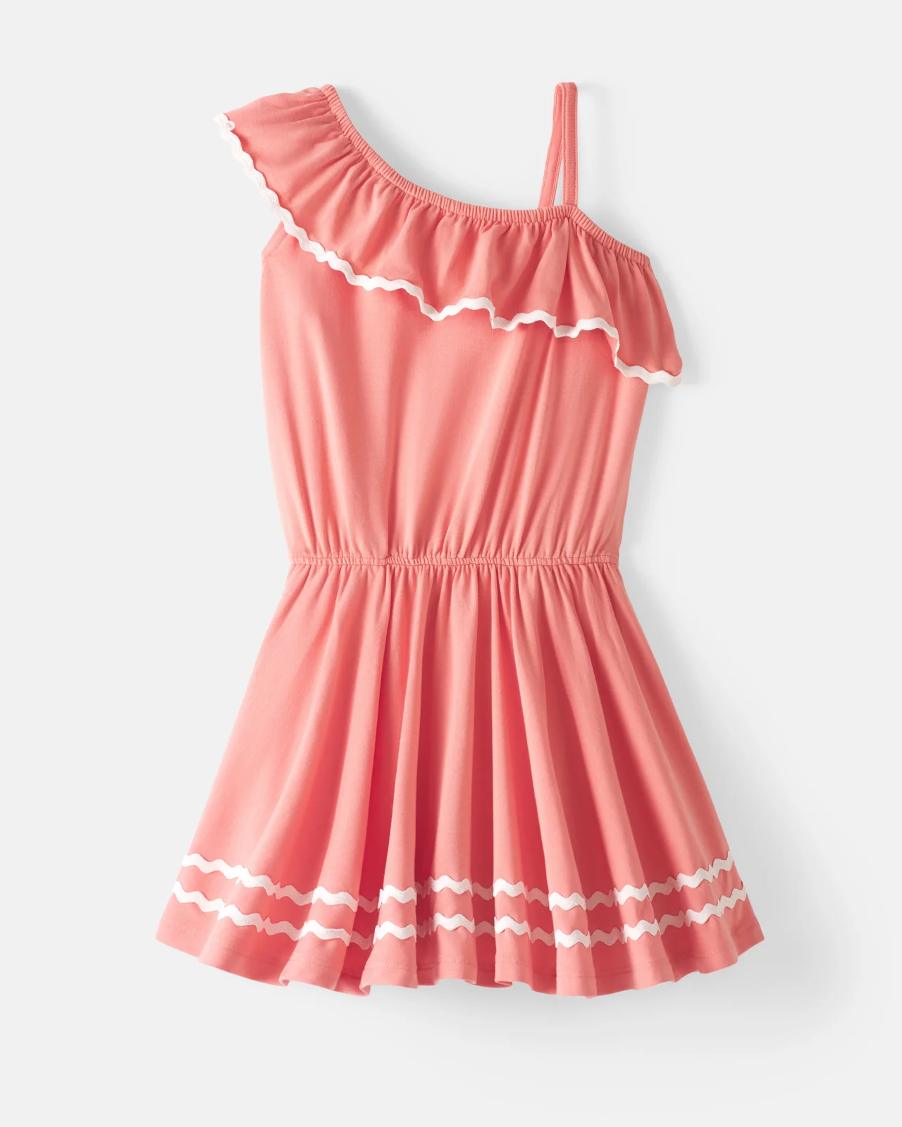 Beach Coral Asymmetrical Dress - Image 8