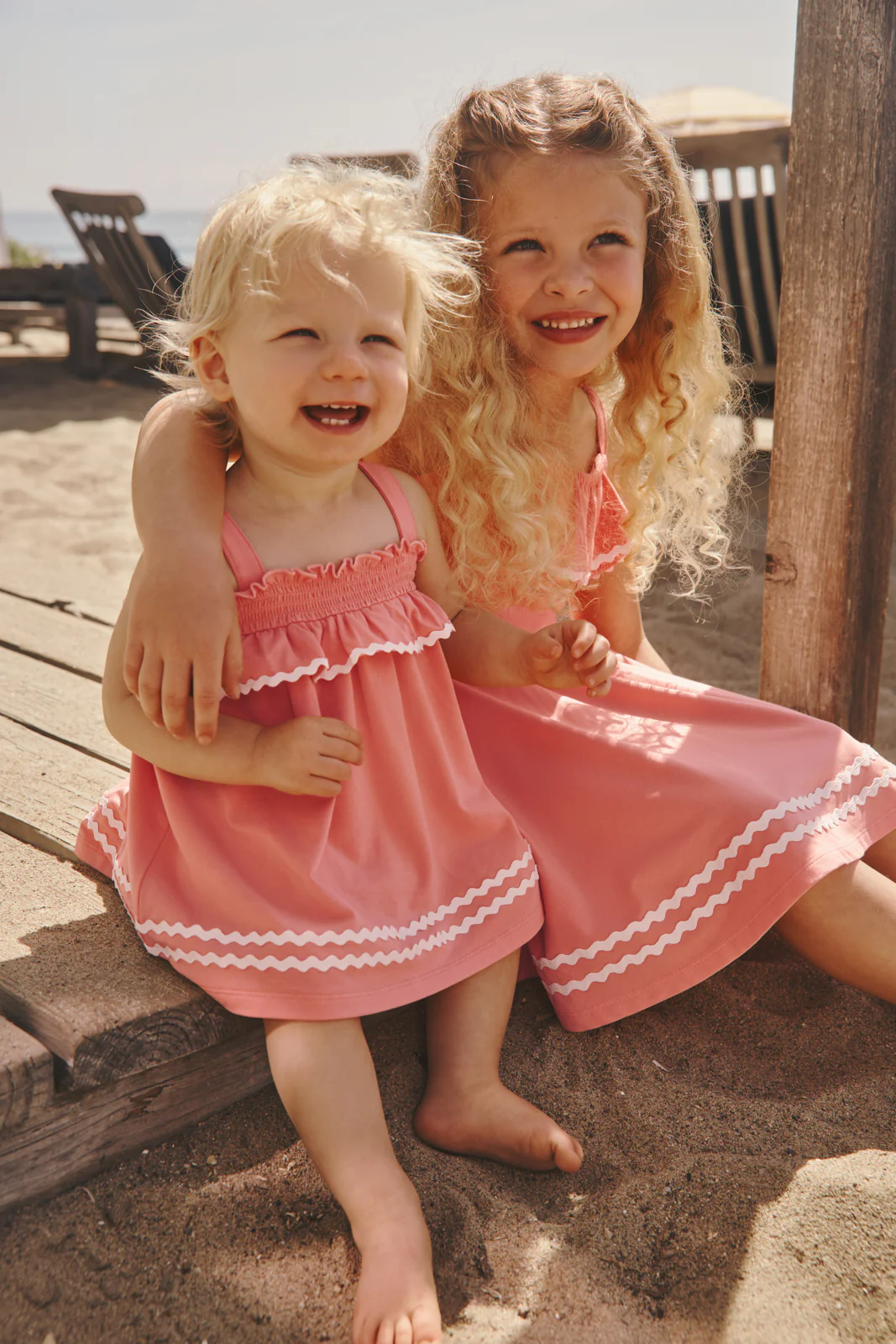 Beach Coral Smocked Top with Bloomer - Image 6