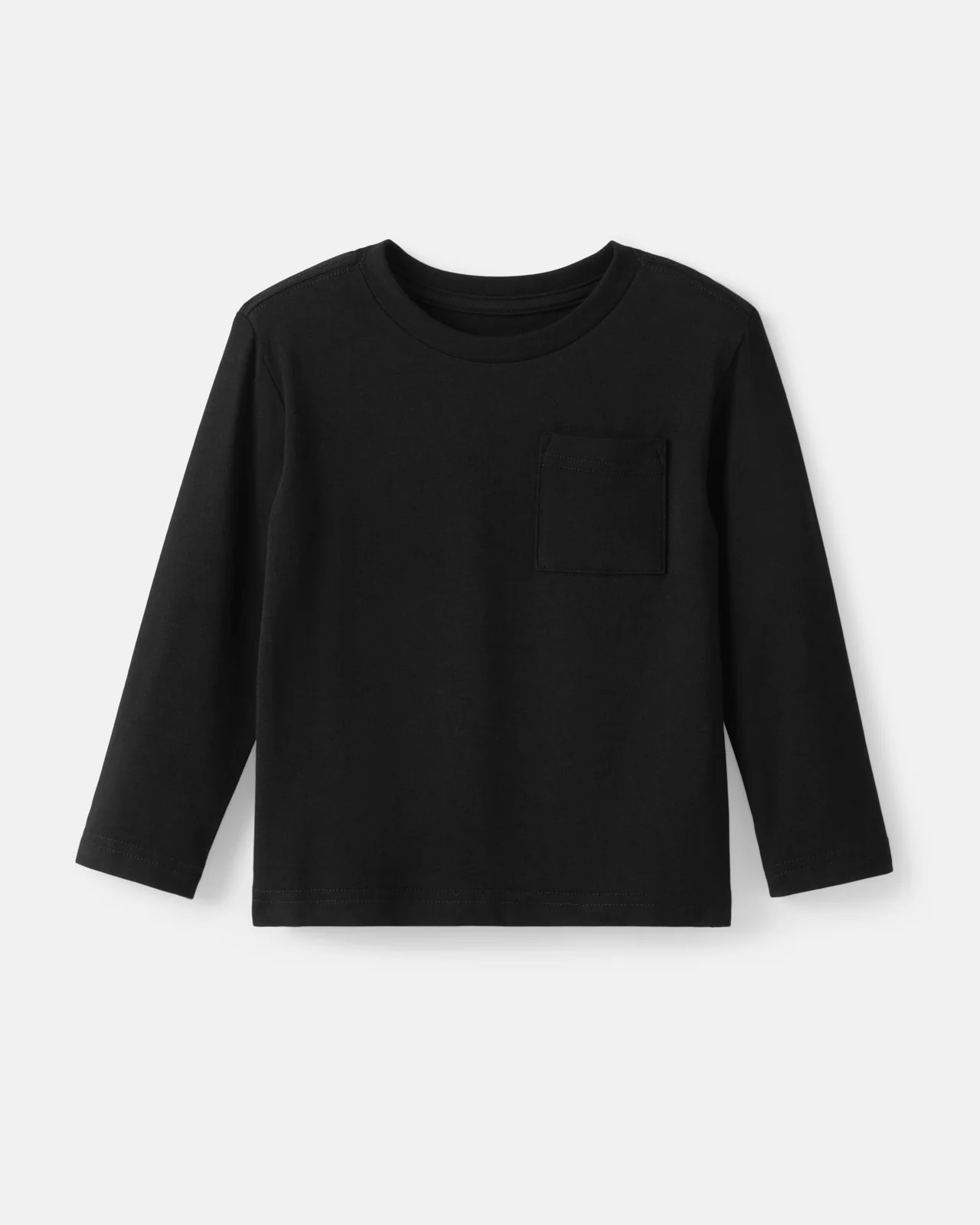Black Long Sleeve Relaxed Pocket Tee - Image 4