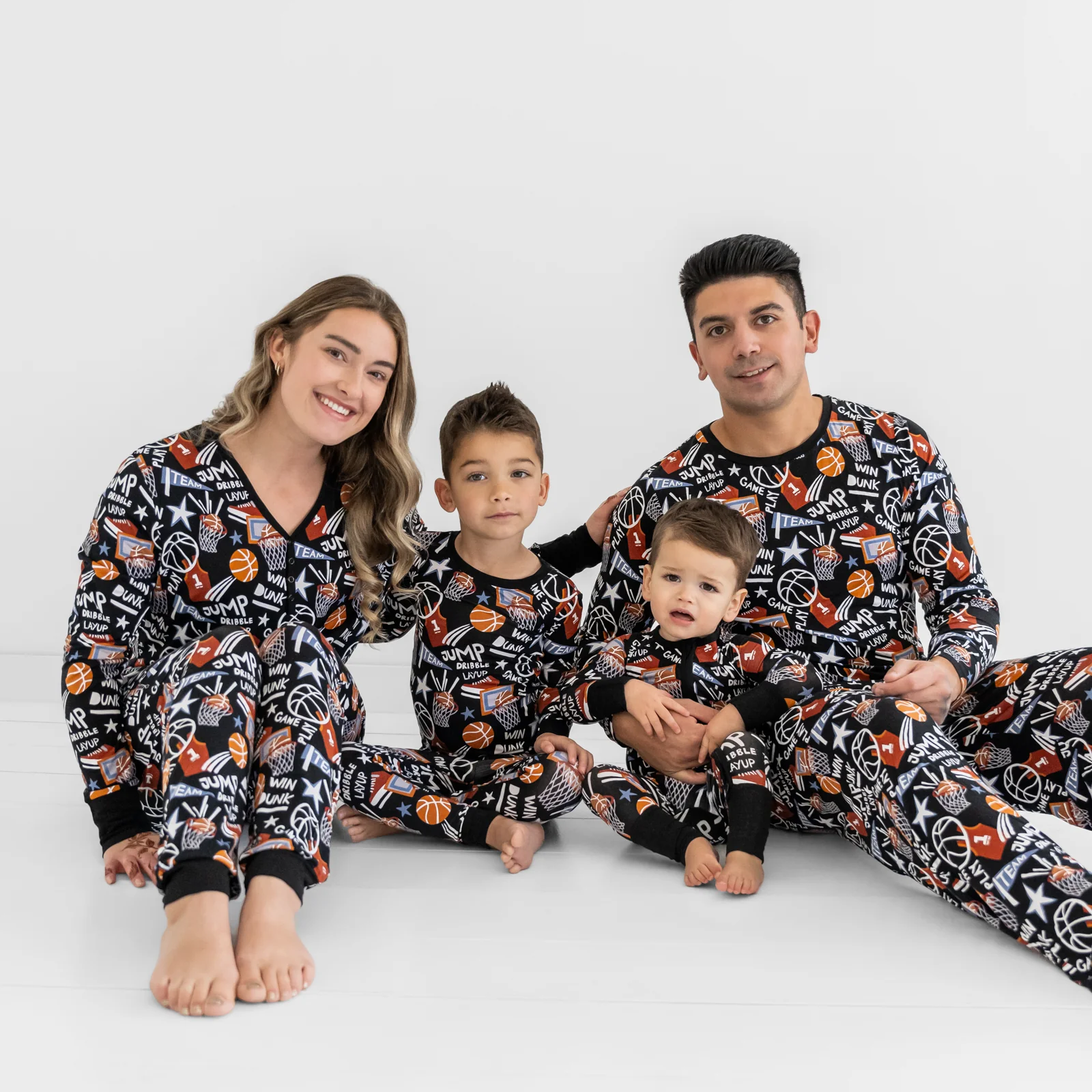 Black Slam Dunk Men's Long Sleeve Pajama Top - Image 2