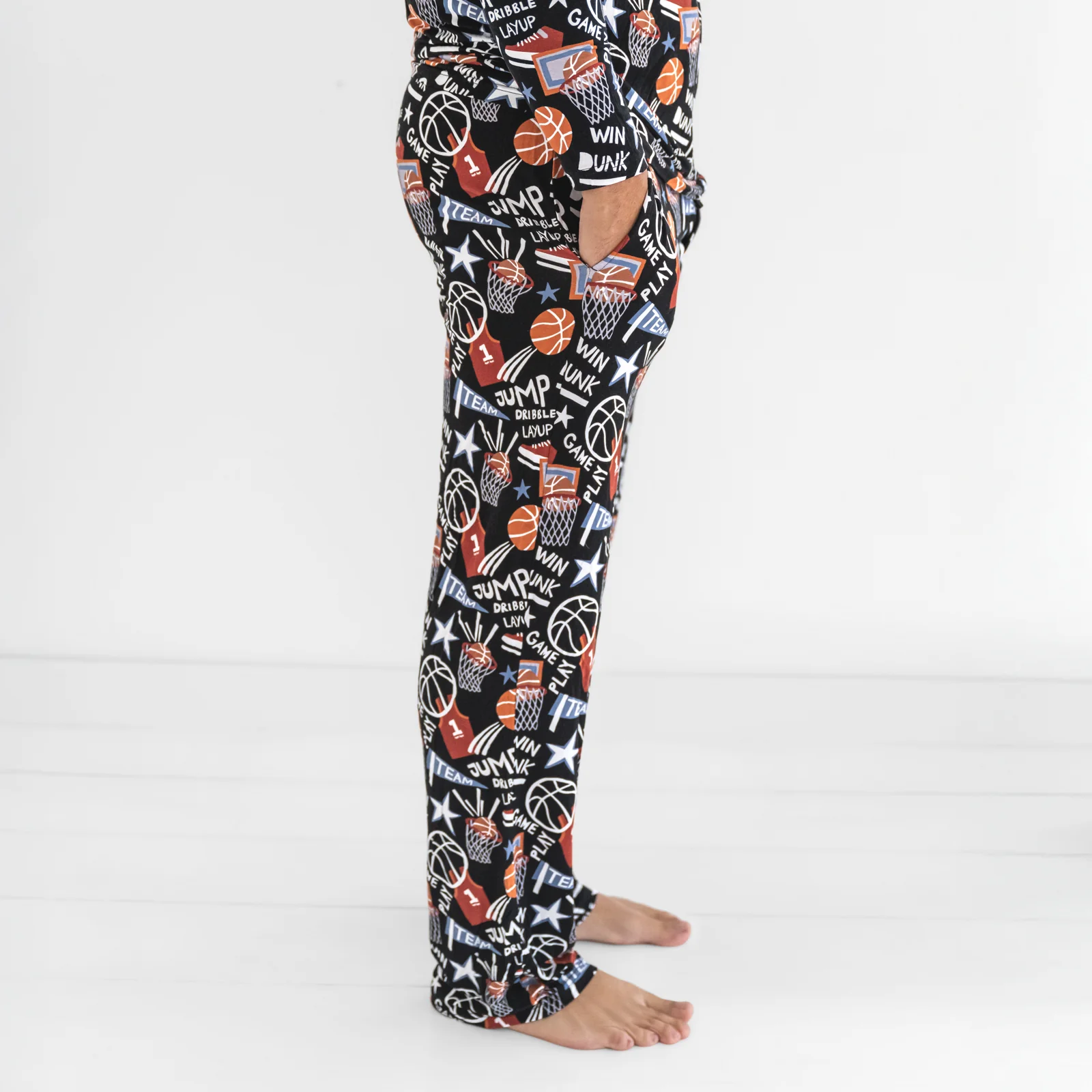 Black Slam Dunk Men's Pajama Pants - Image 3