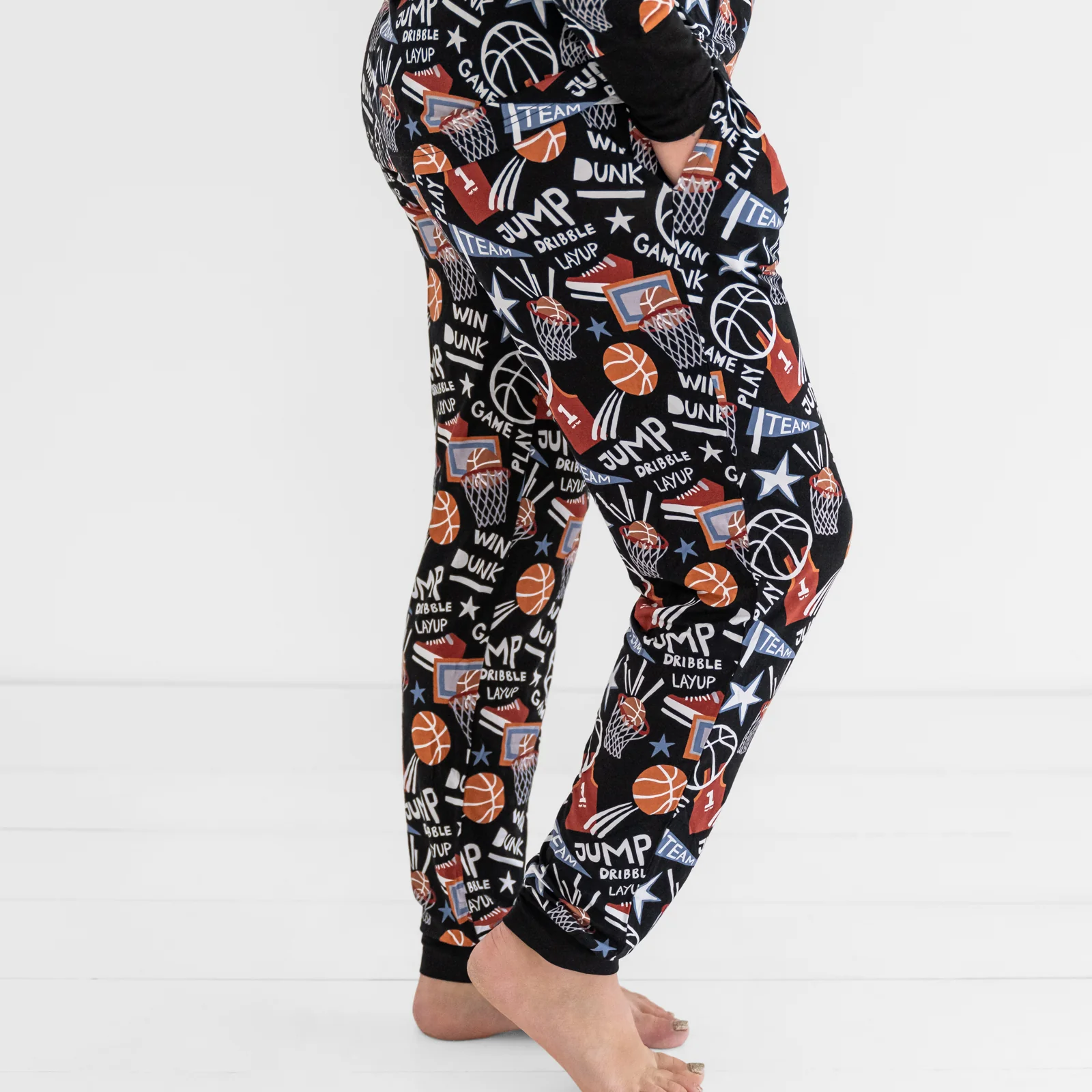 Black Slam Dunk Women's Pajama Pants - Image 2
