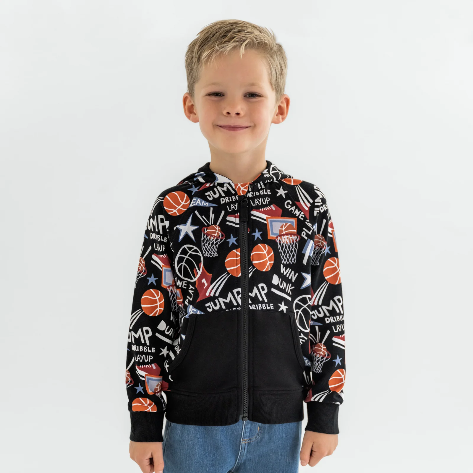 Black Slam Dunk Zip Hoodie - Image 4