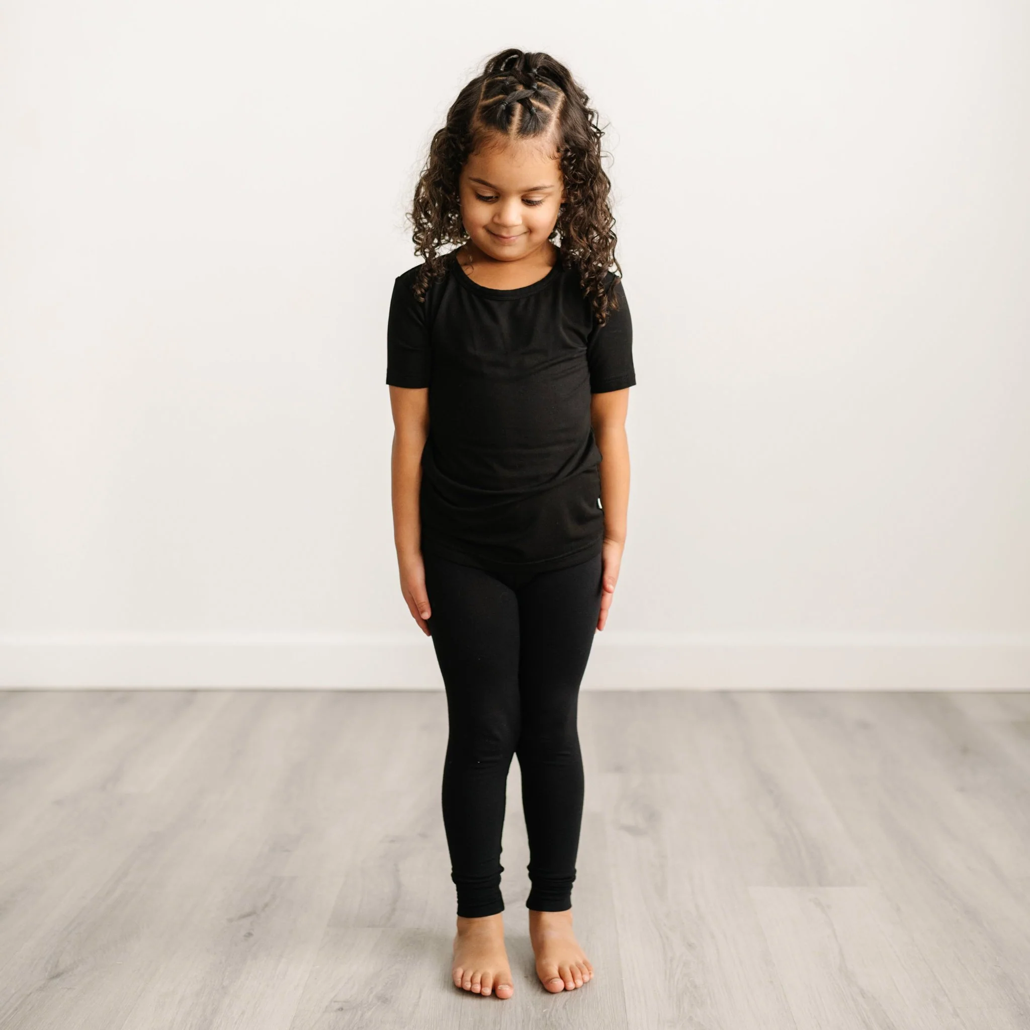 Black Two-Piece Short Sleeve Pajama Set - Image 3