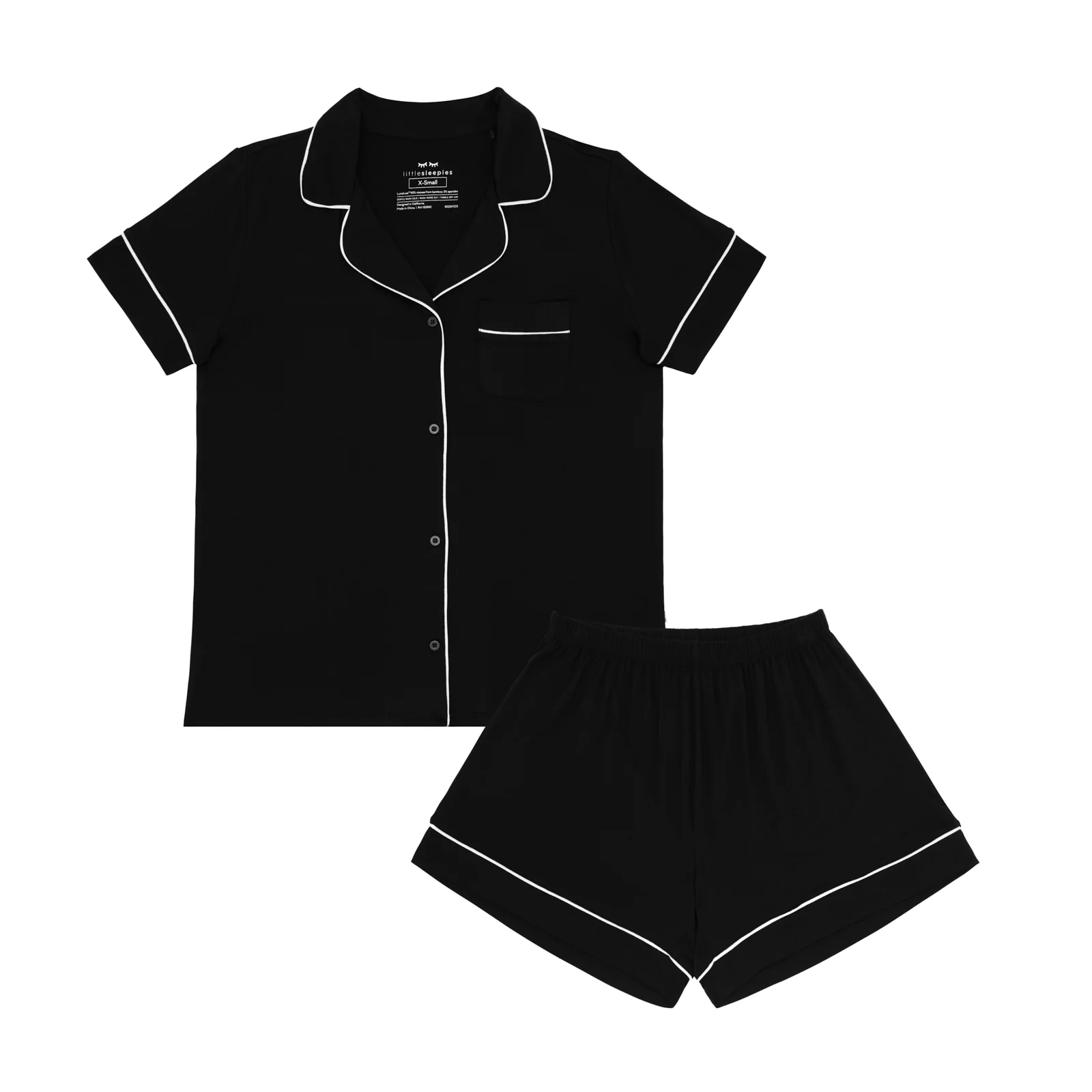 Black Women's Short Sleeve & Shorts Pajama Set - Image 6