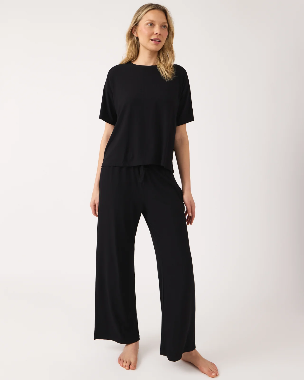 Black Women's Ribbed Boxy Tee - Image 4