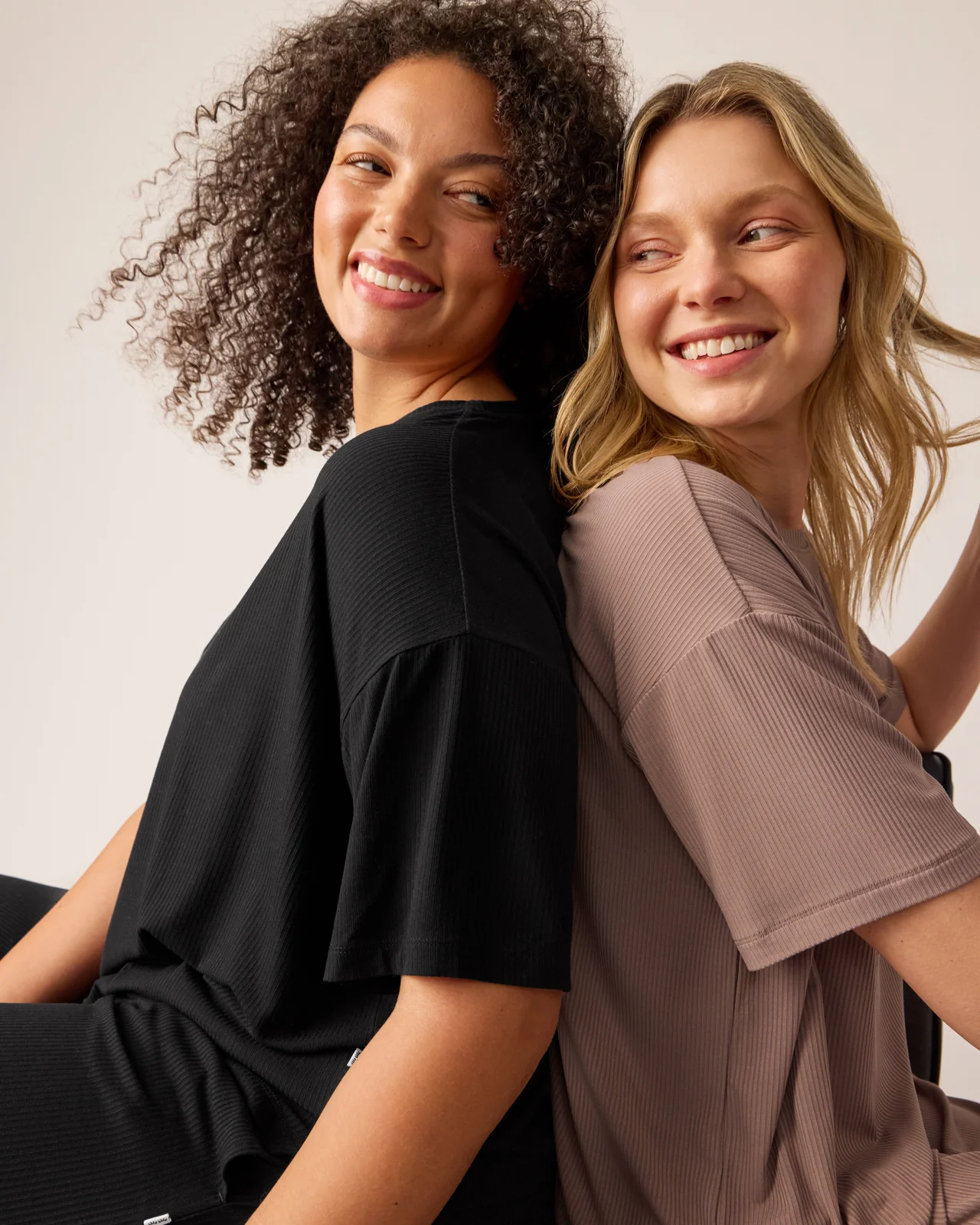 Black Women's Ribbed Boxy Tee - Image 6