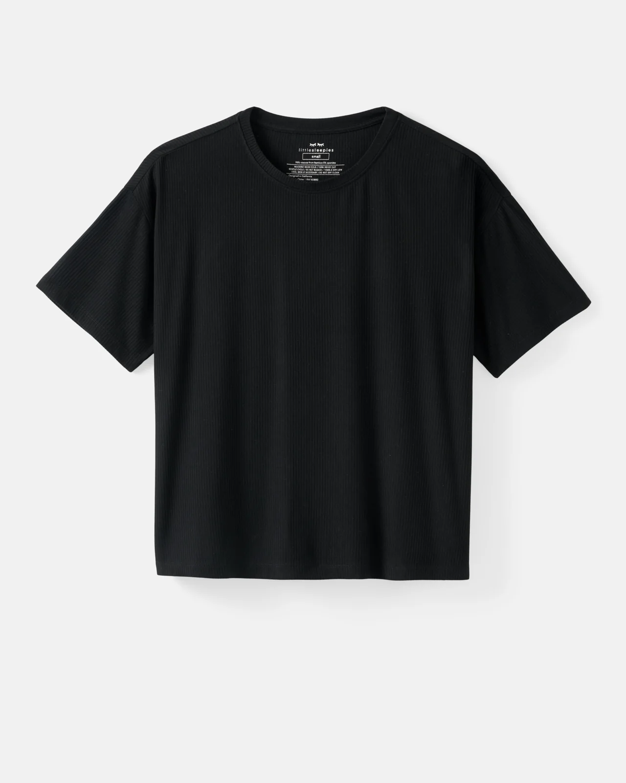 Black Women's Ribbed Boxy Tee - Image 8