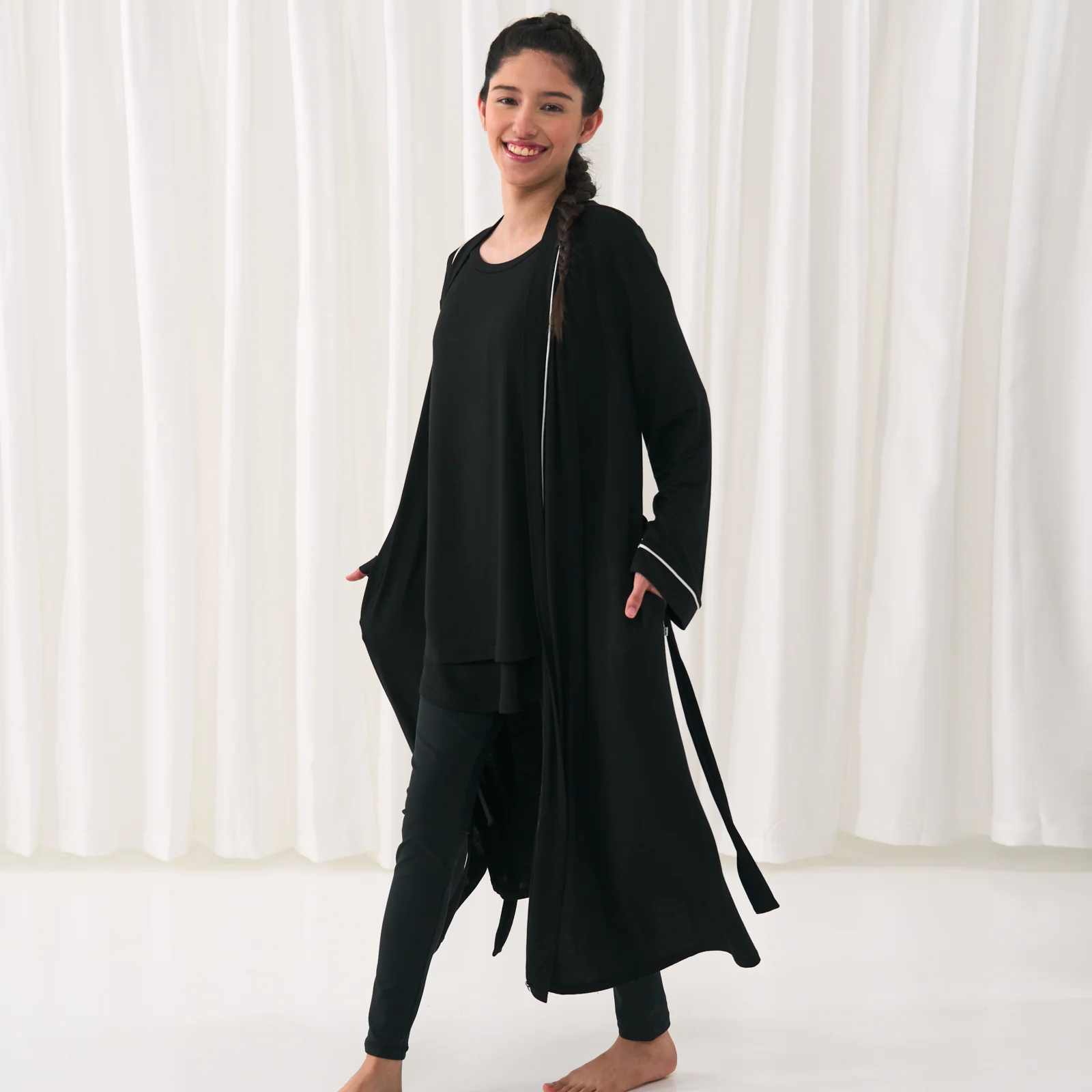 Black Women's Robe - Image 2