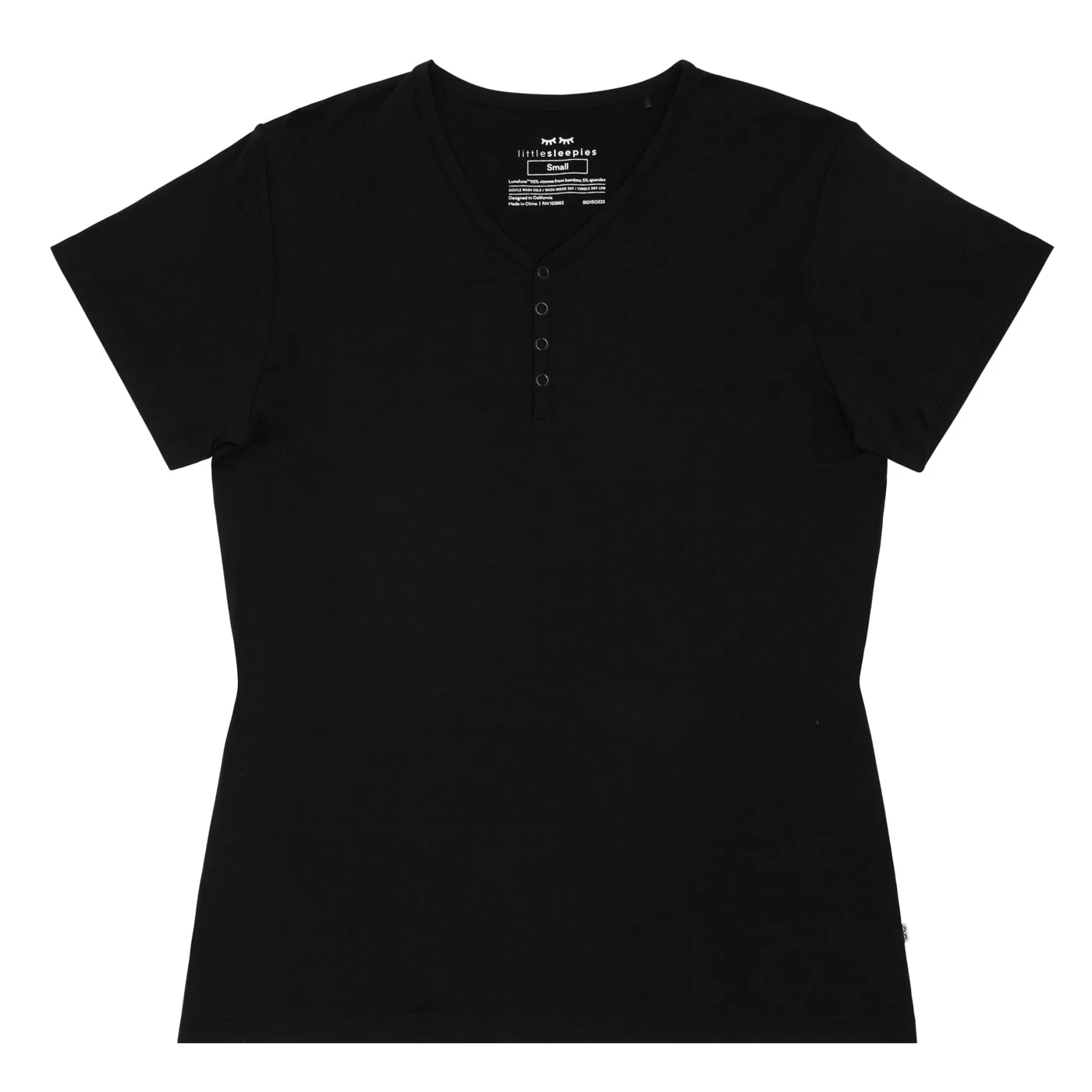Black Women's Short Sleeve Pajama Top - Image 5