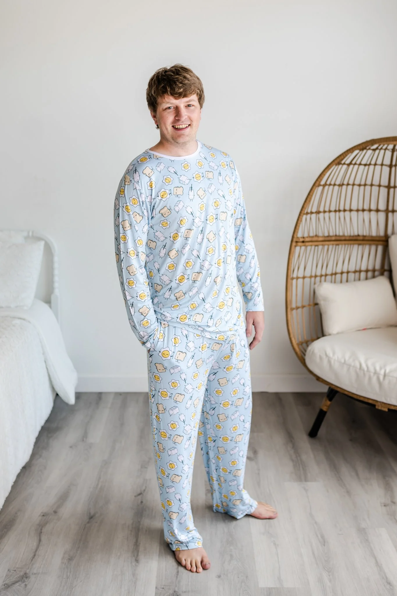 Blue Breakfast Buddies Men's Pajama Pants - Image 4