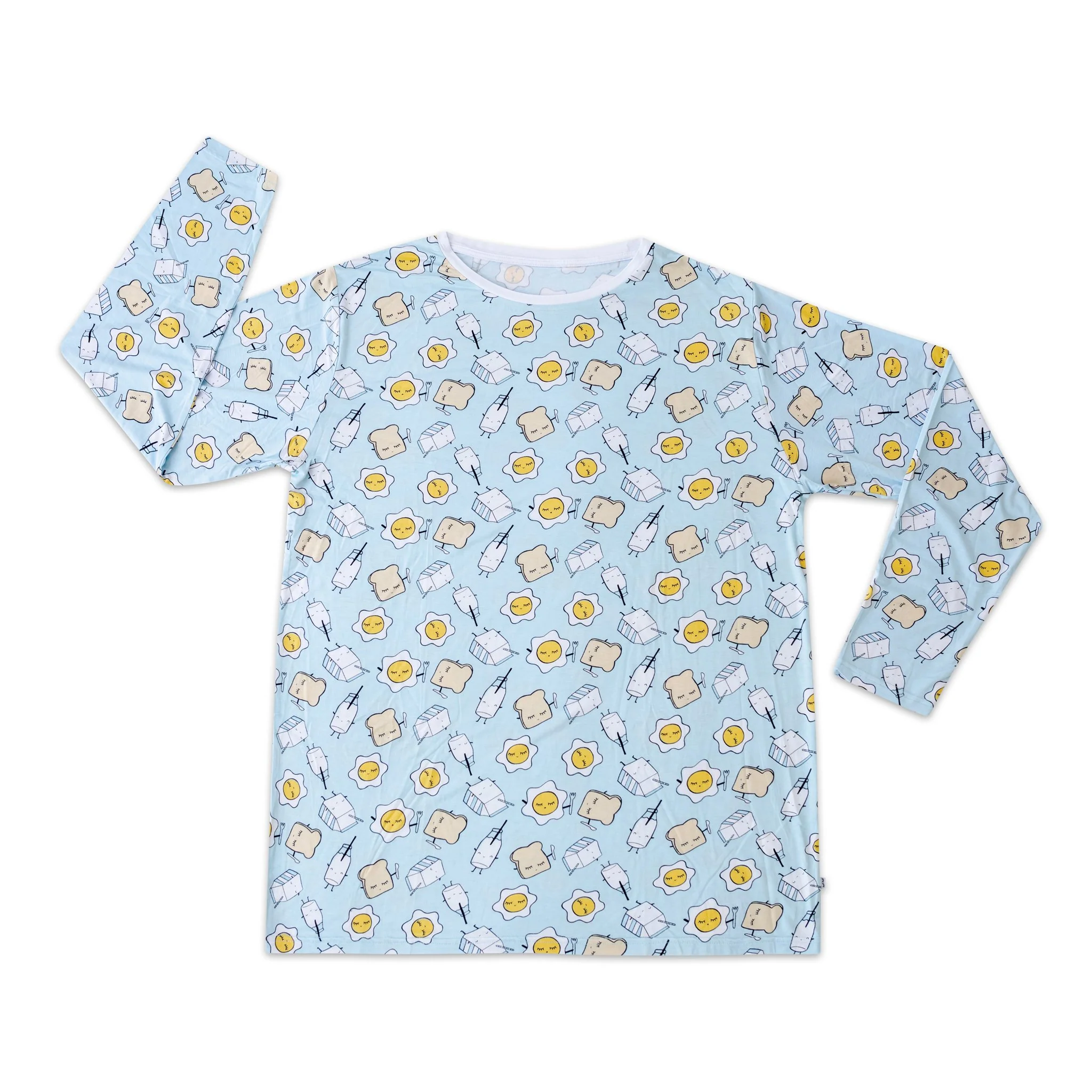Blue Breakfast Buddies Men's Pajama Top - Image 6