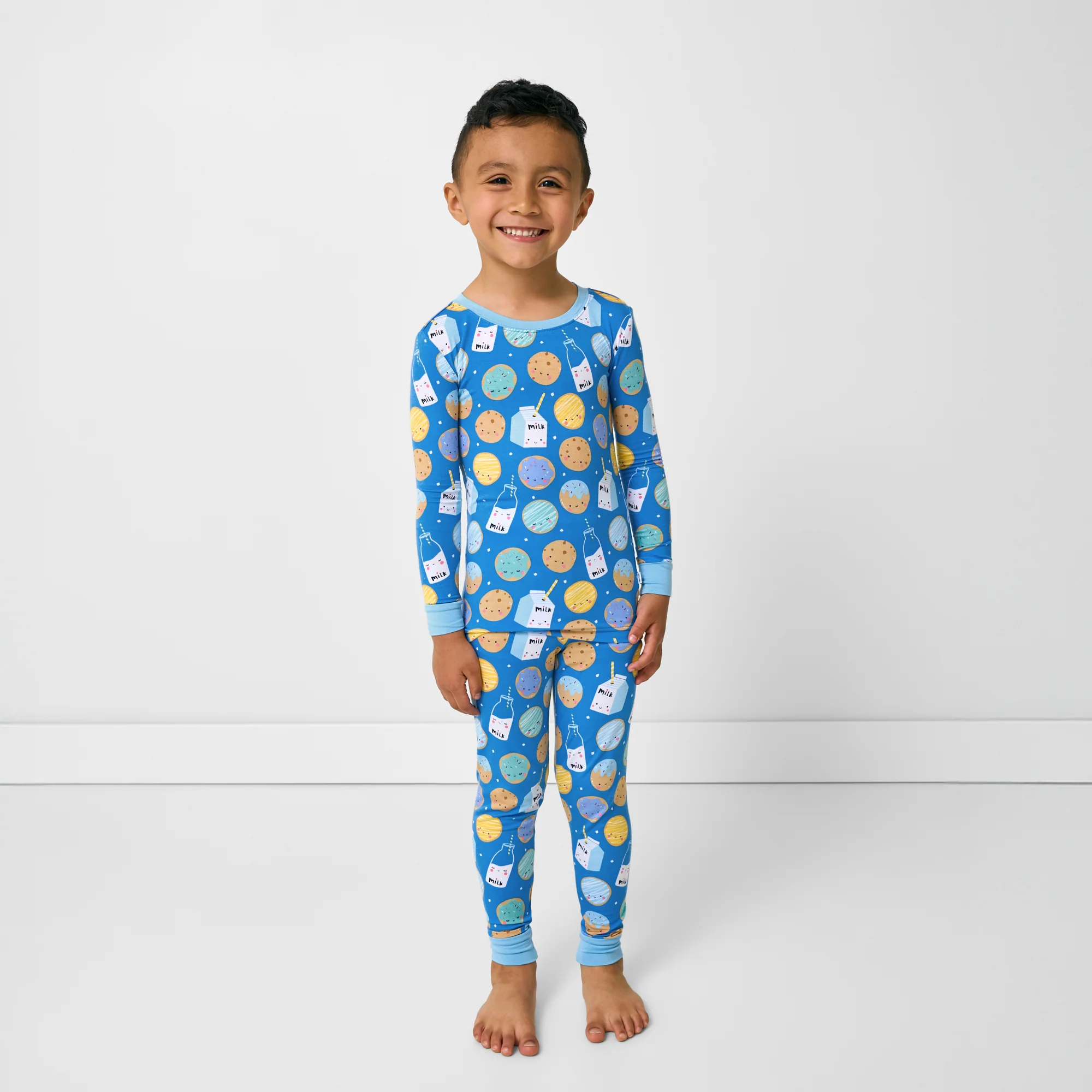Blue Cookies & Milk Two-Piece Pajama Set - Image 3