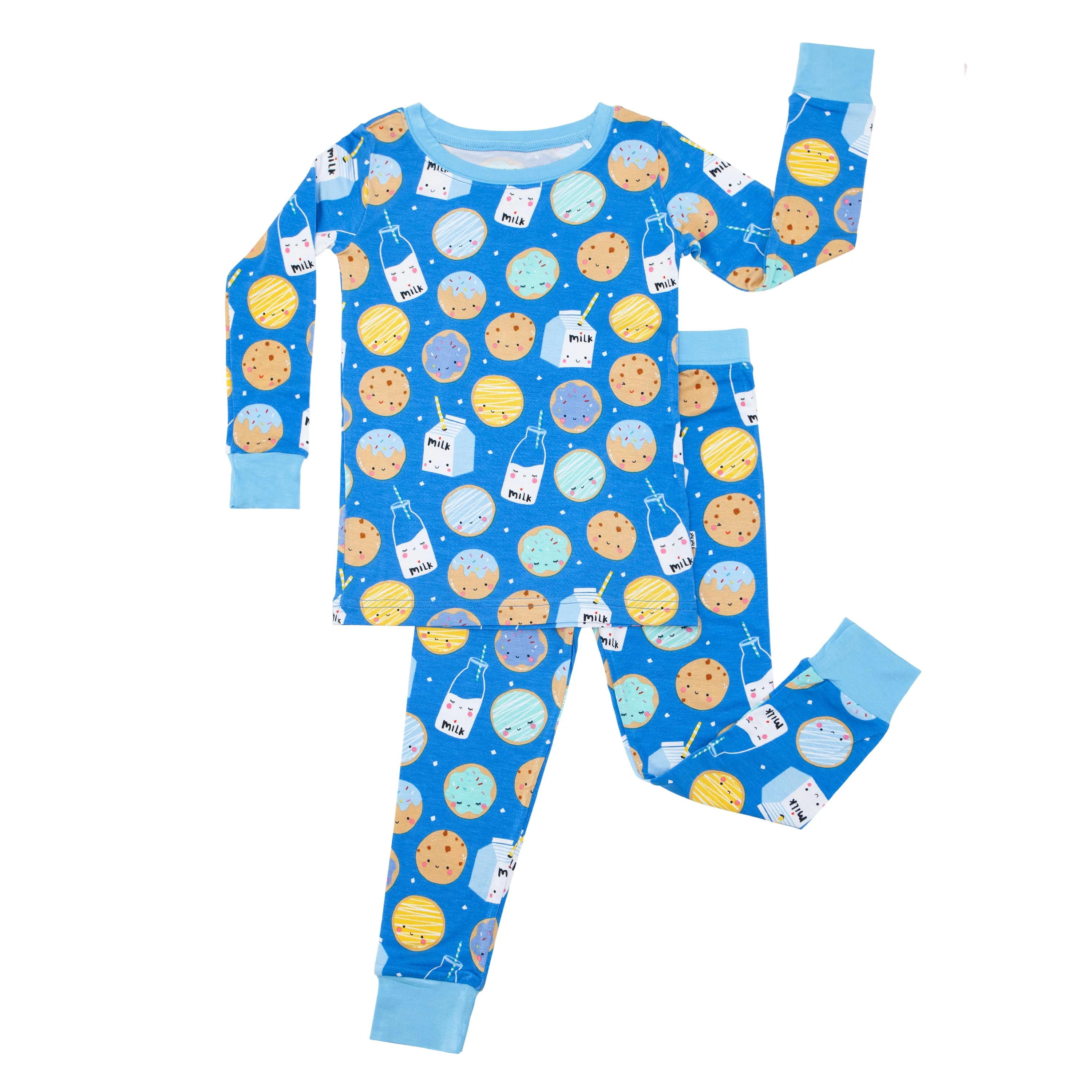 Blue Cookies & Milk Two-Piece Pajama Set - Image 6