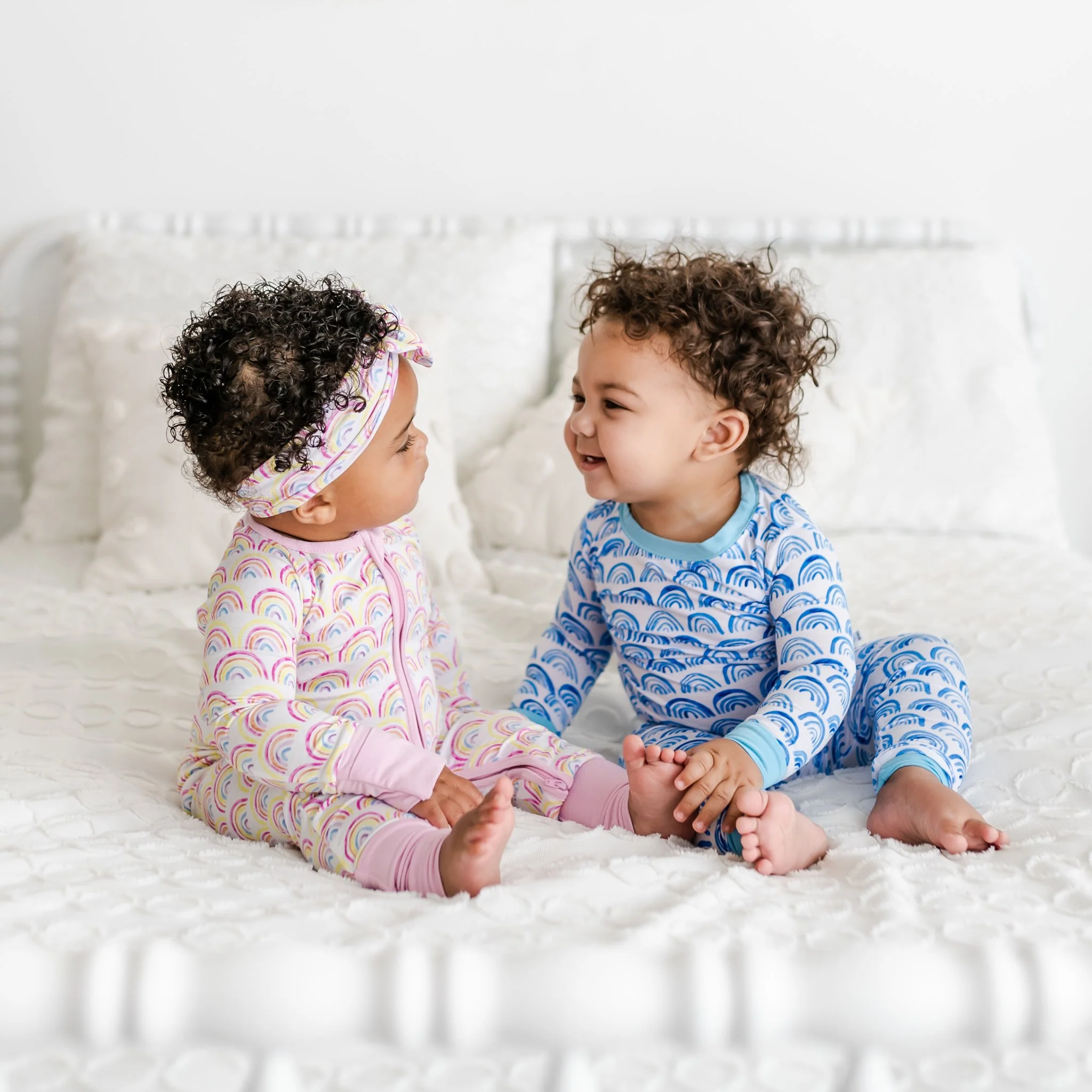 Blue Rainbows Two-Piece Pajama Set - Image 3