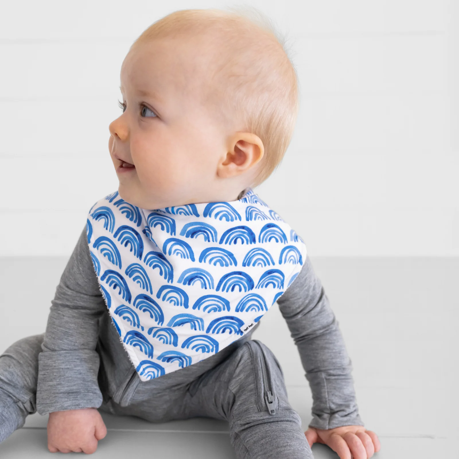 Blue Rainbows Bandana Bib - Image 4