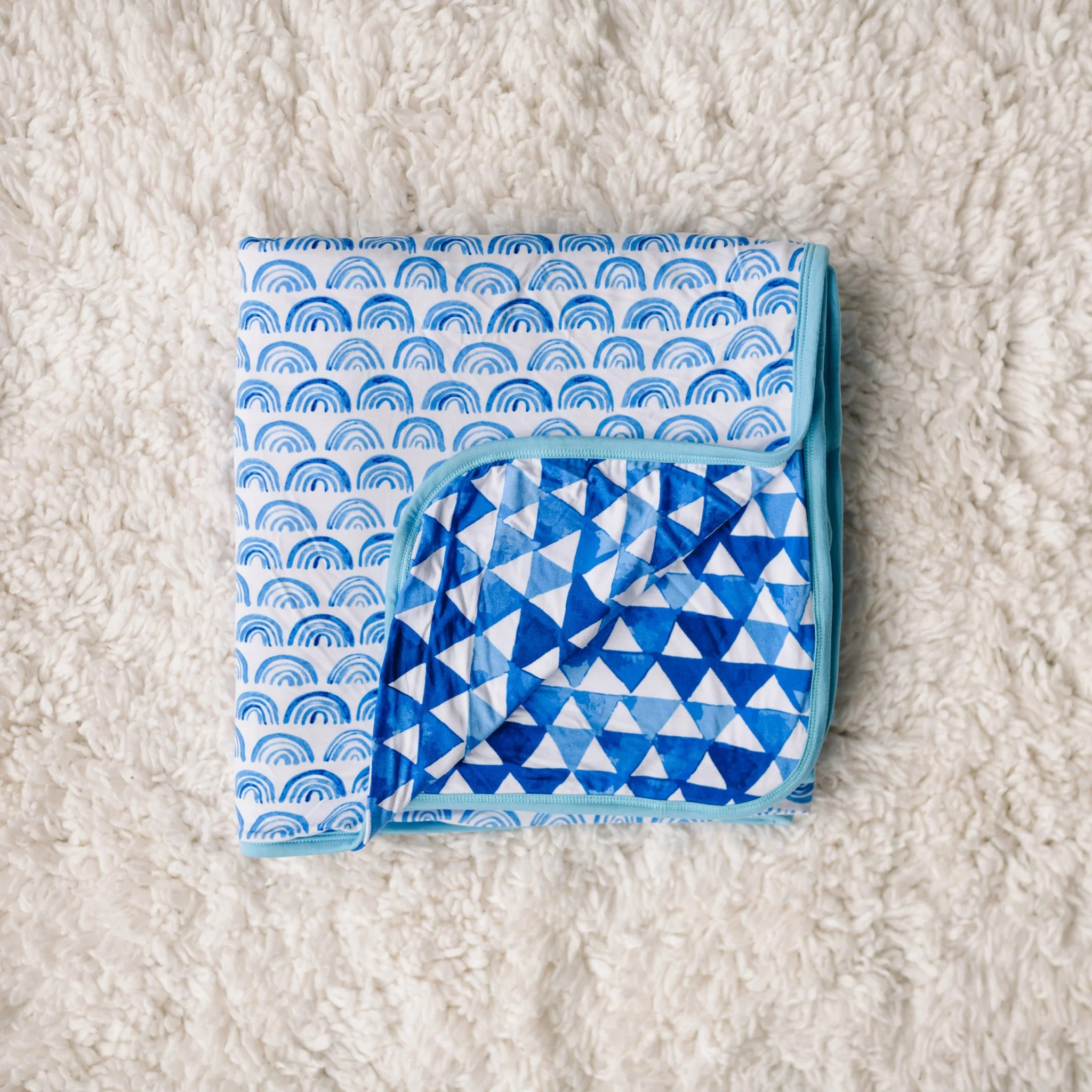 Blue Rainbows Large Cloud Blanket® - Image 4