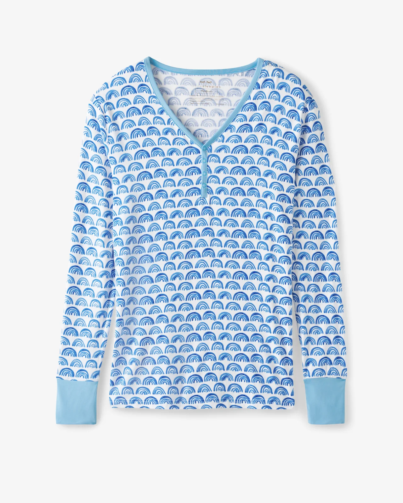 Blue Rainbows Women's Pajama Top - Image 3