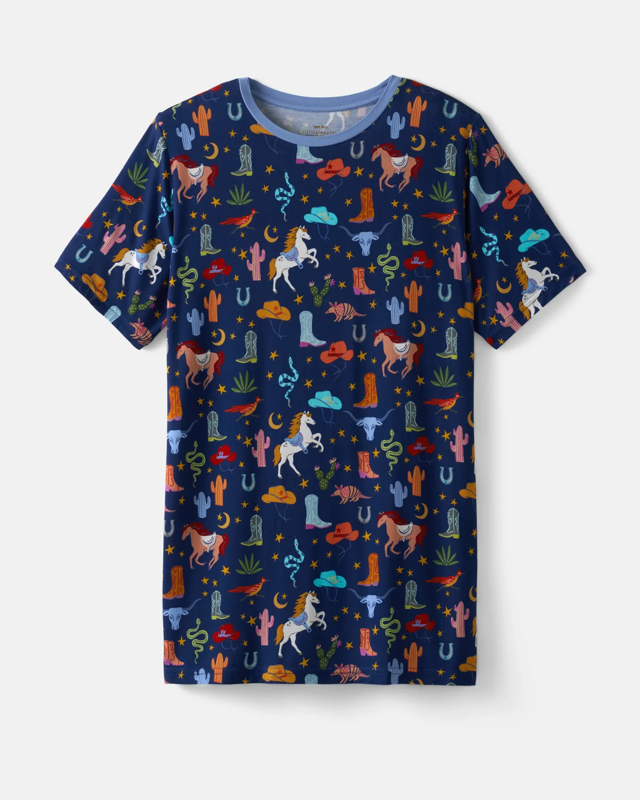 Blue Rancher Roundup Men's Short Sleeve Pajama Top - Image 6
