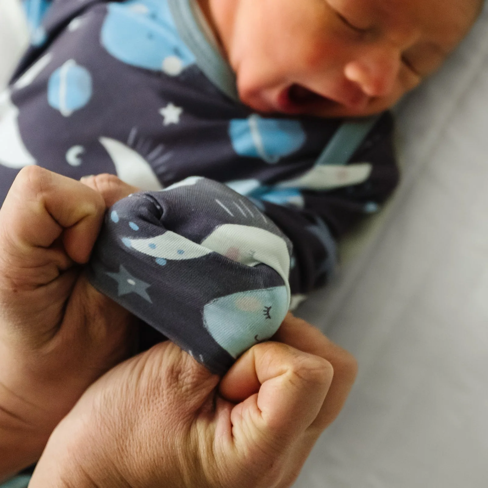 Blue To the Moon & Back Infant Gown - Image 4