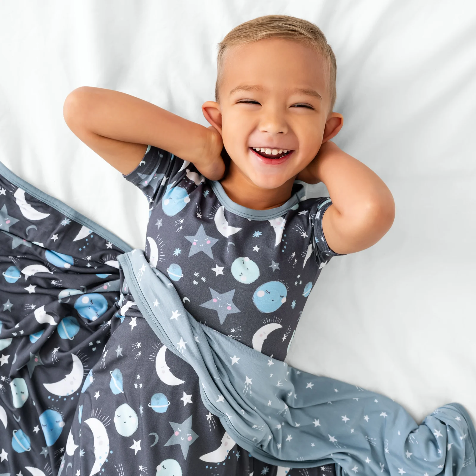 Blue To the Moon & Back Large Cloud Blanket® - Image 3