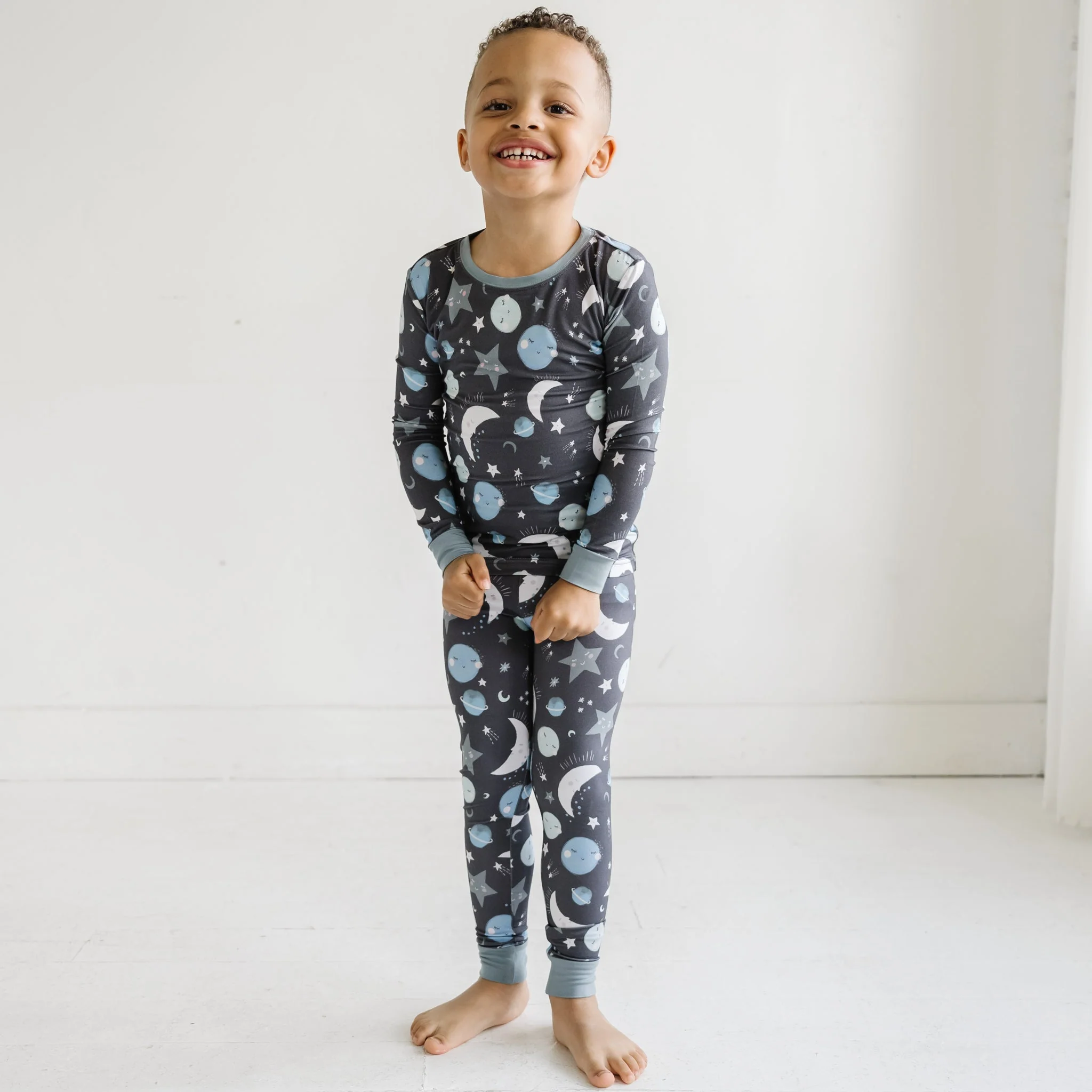 Blue To the Moon & Back Two-Piece Pajama Set - Image 3