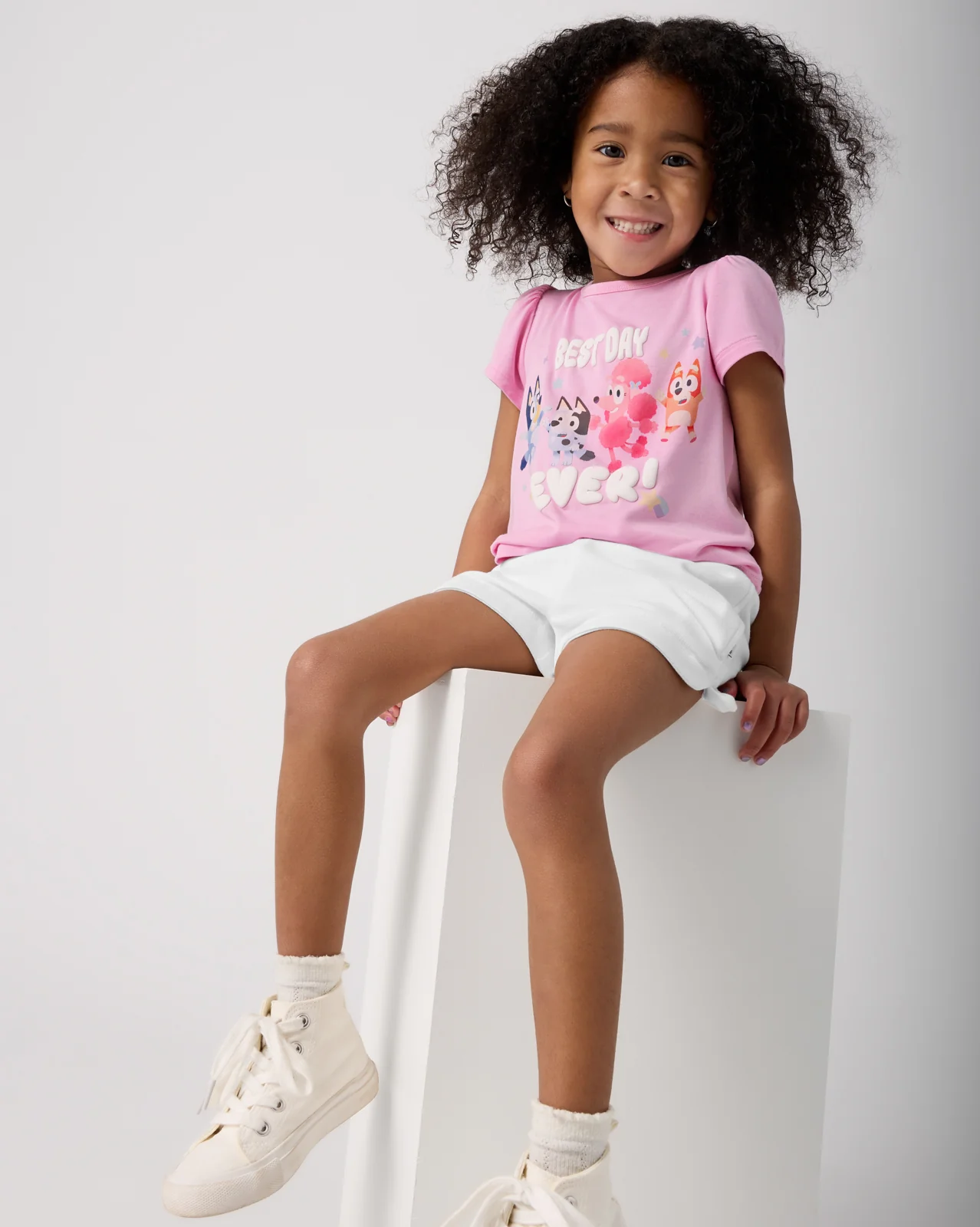 Bluey Best Day Ever Puff Sleeve Tee - Image 2