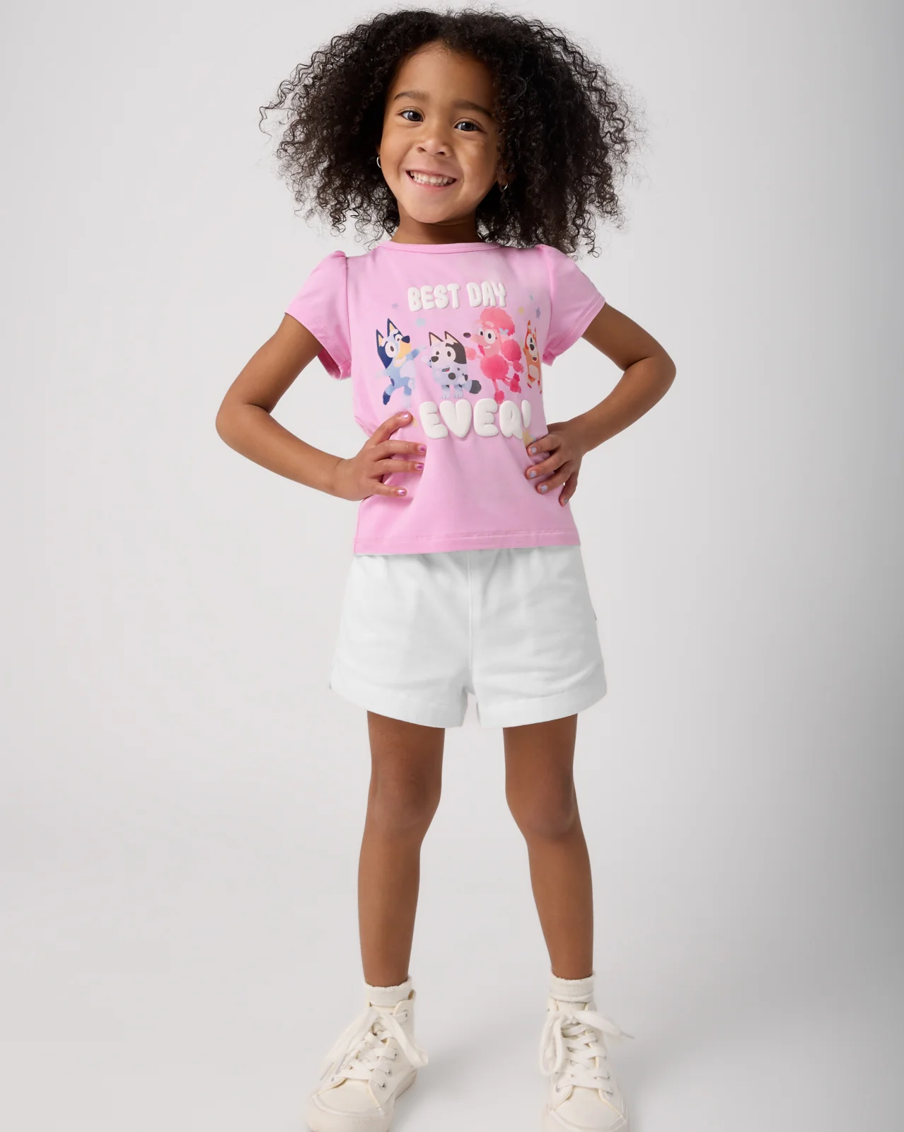 Bluey Best Day Ever Puff Sleeve Tee - Image 3