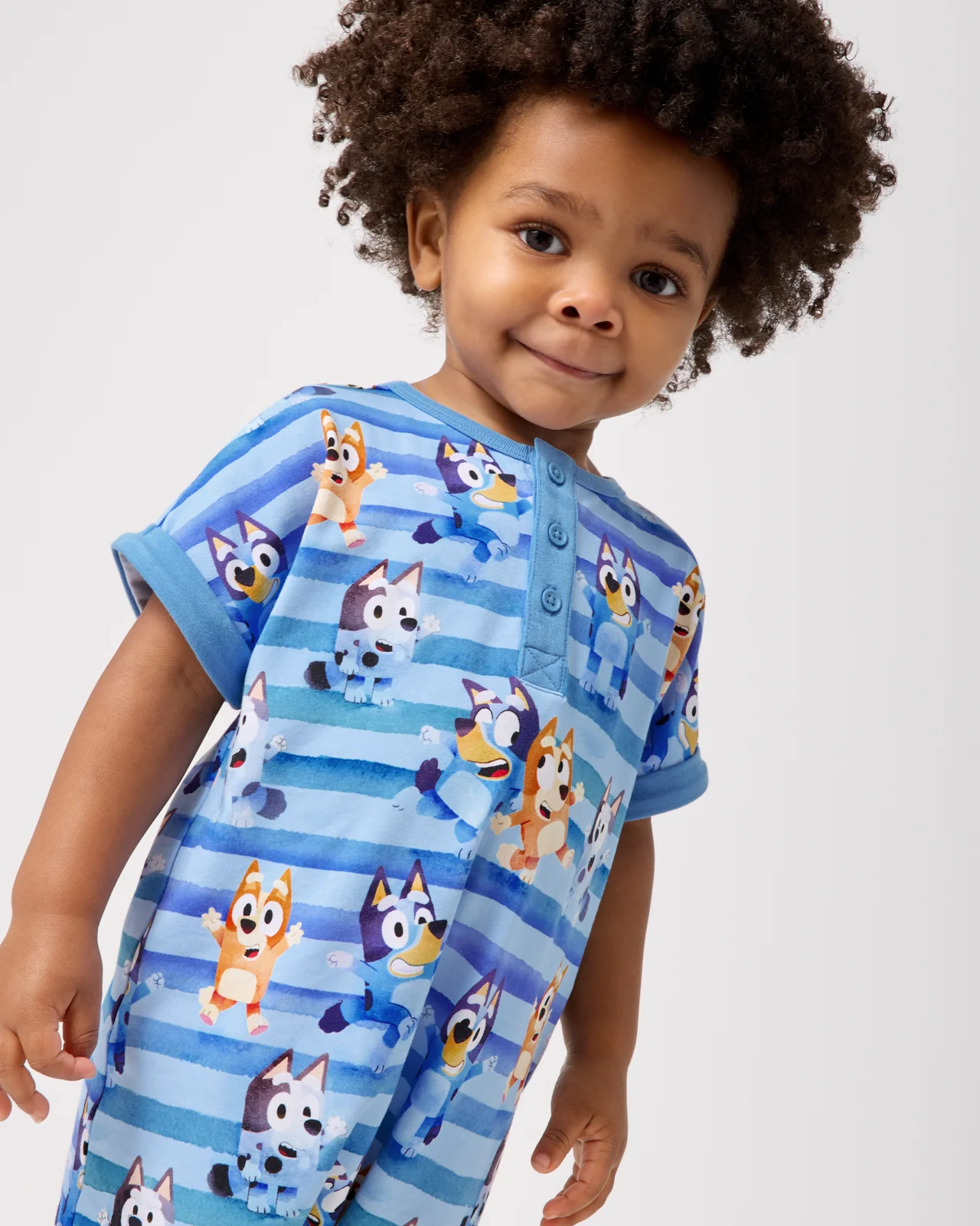 Bluey Dance All Day Dolman Henley Romper - Image 3