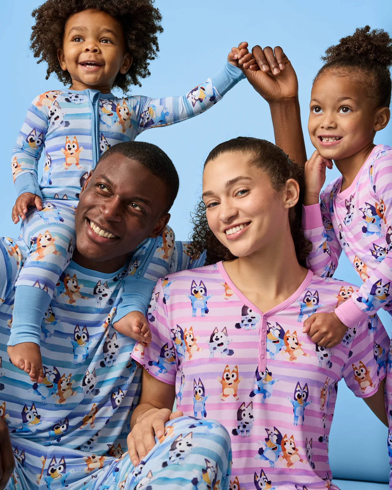 Pink Bluey Dance All Day Women's Short Sleeve Pajama Top - Image 4