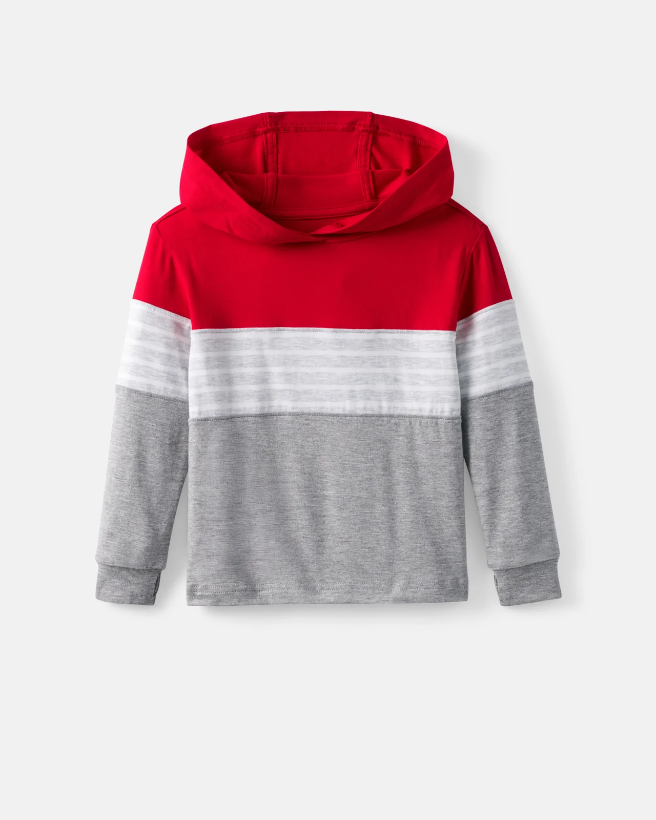 Candy Red Colorblock Hooded Tee - Image 3