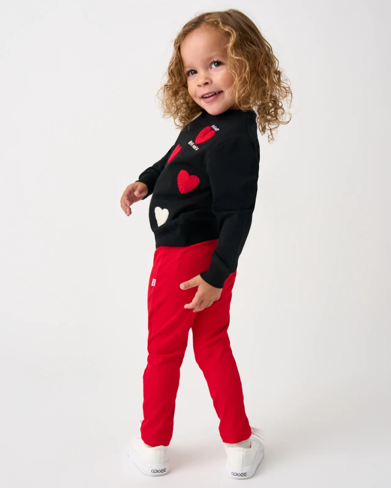Candy Red Ribbed Legging - Image 4