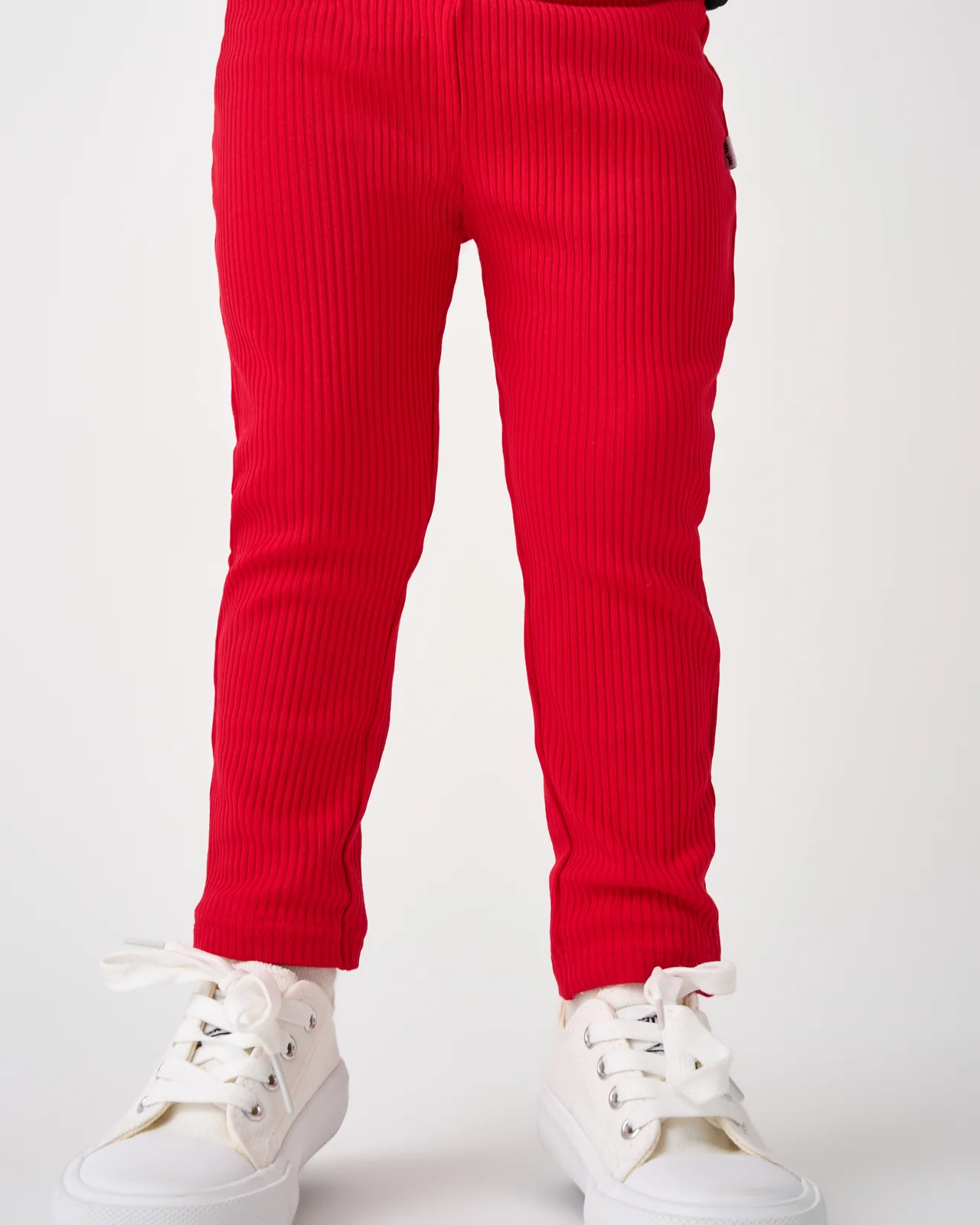 Candy Red Ribbed Legging - Image 5