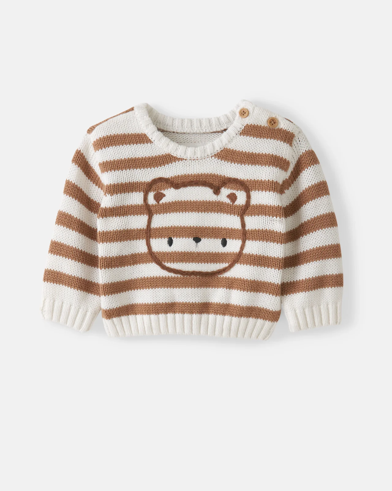 Chestnut Brown Stripe Bear Sweater - Image 5
