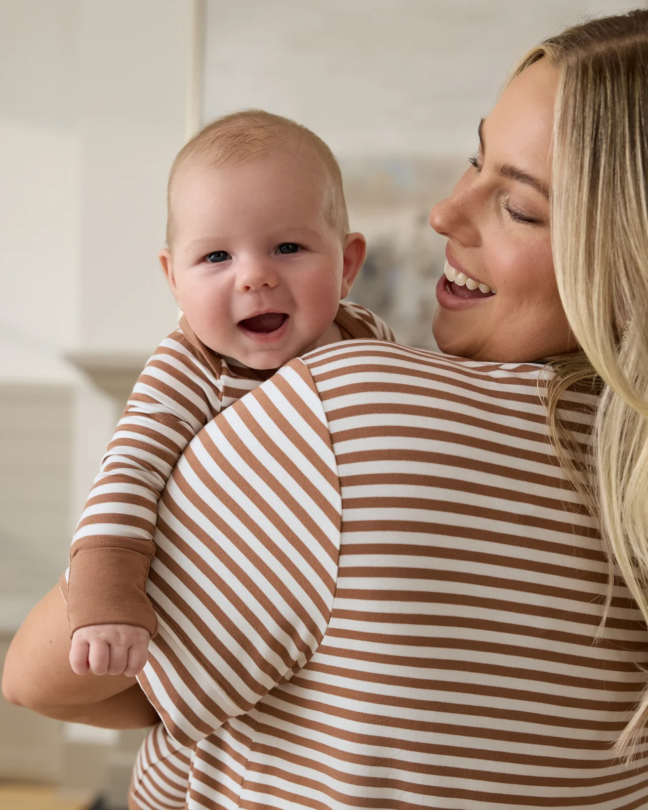 Chestnut Brown Stripe Women's Pajama Set - Image 3