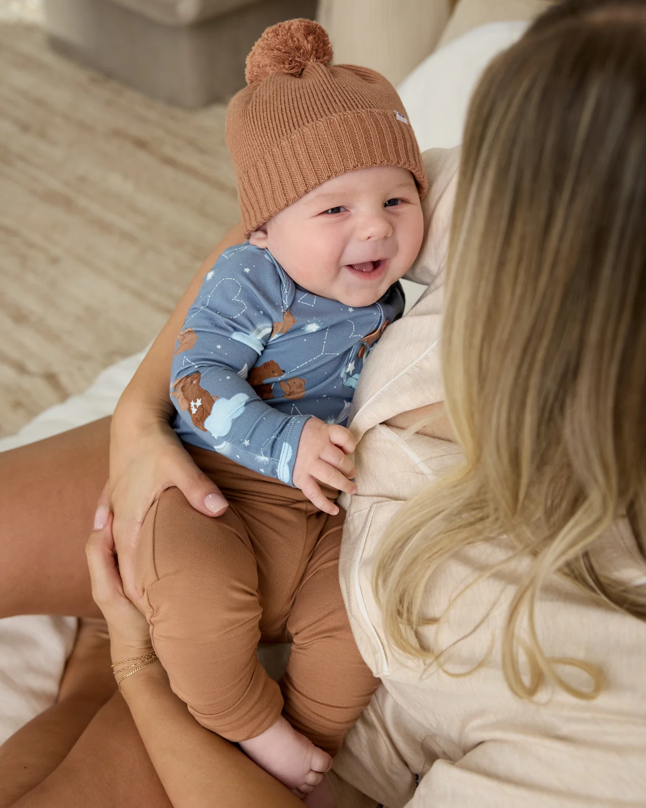 Chestnut Brown Sweater Beanie Hat - Image 4
