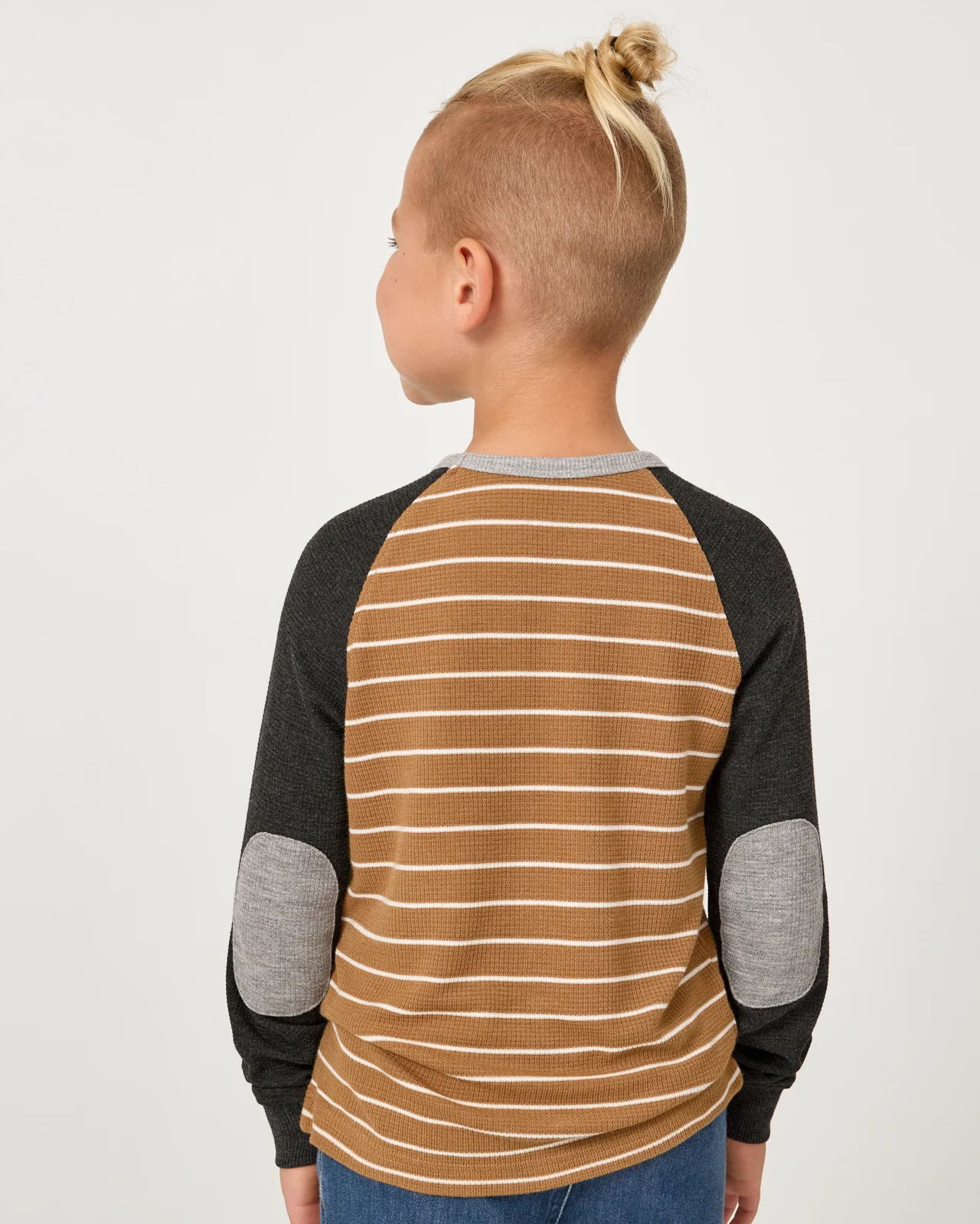 Cider Stripe Waffle Raglan Tee - Image 5