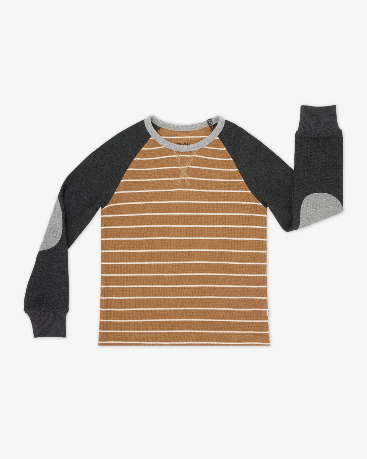 Cider Stripe Waffle Raglan Tee - Image 6