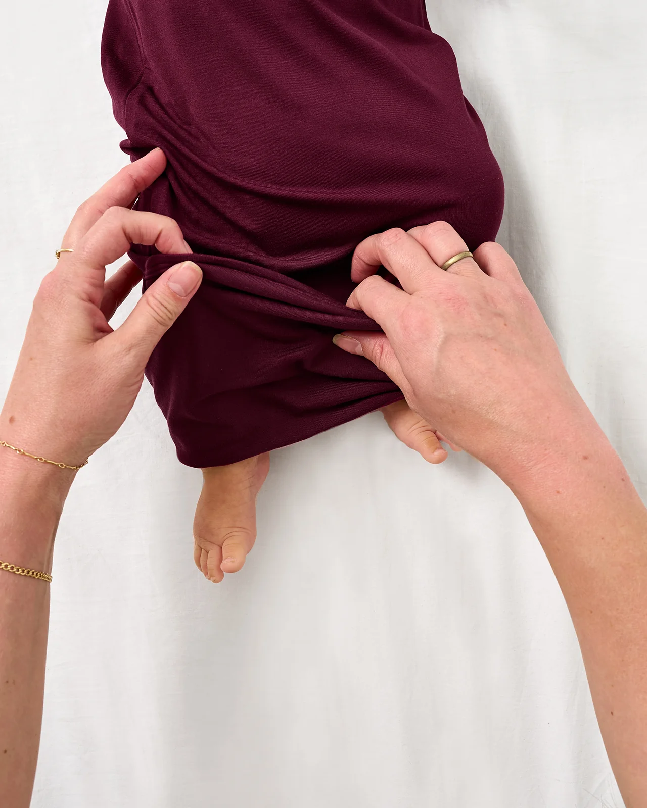 Classic Burgundy Infant Gown - Image 4