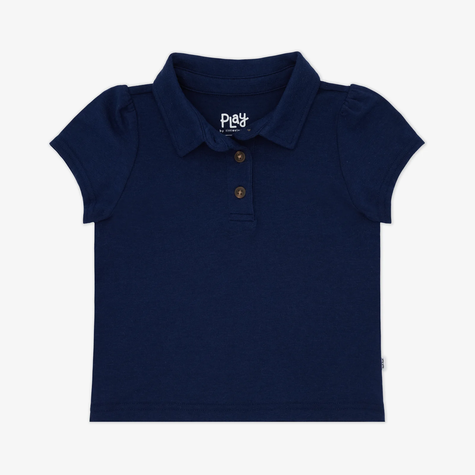 Classic Navy Puff Sleeve Polo - Image 3