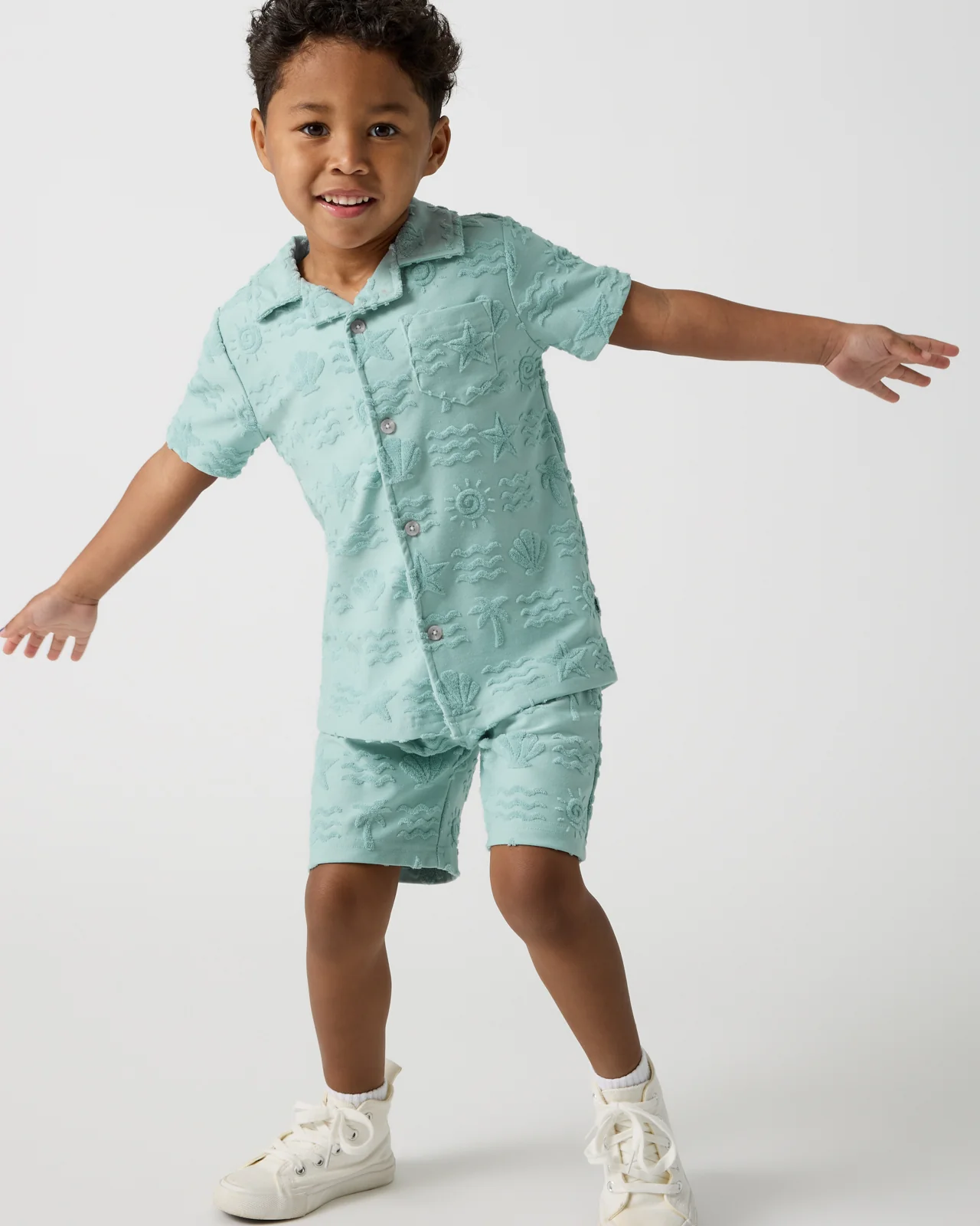 Coastal Rays Drawstring Shorts - Image 3