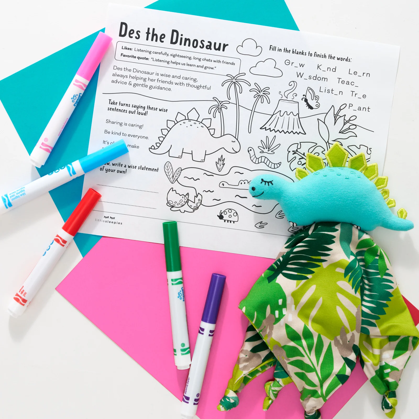 Des the Dinosaur Sleepyhead Lovey - Image 4