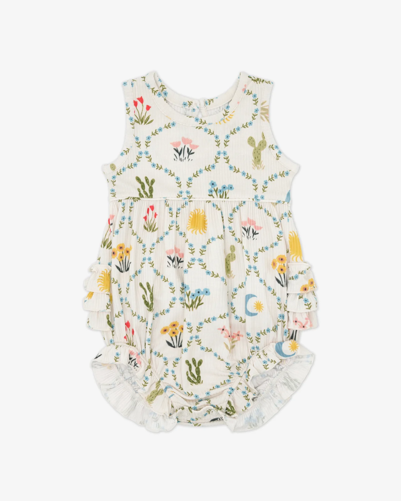 Desert Meadow Ribbed Bubble Romper - Image 5