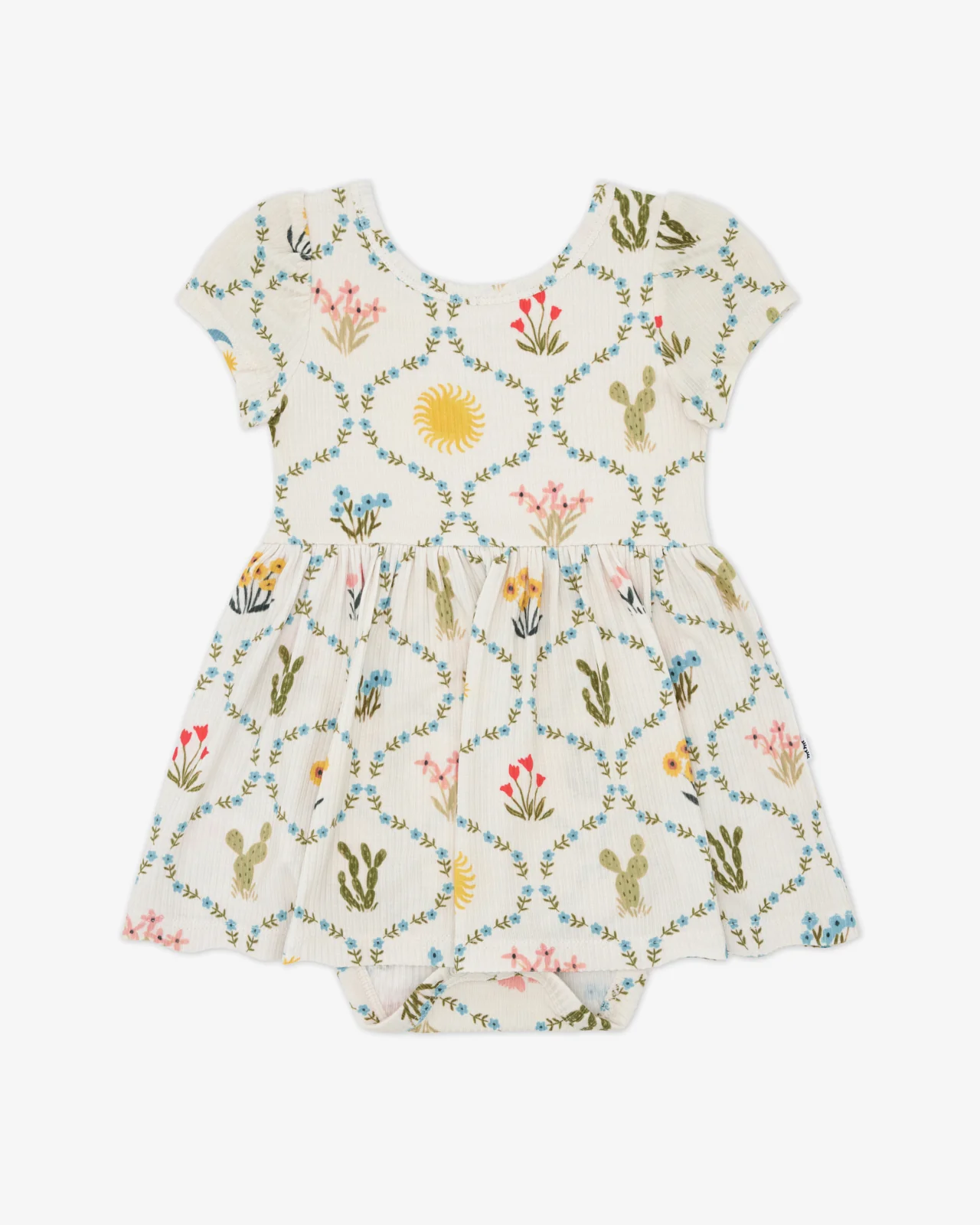 Desert Meadow Ribbed Skater Dress with Bodysuit - Image 6
