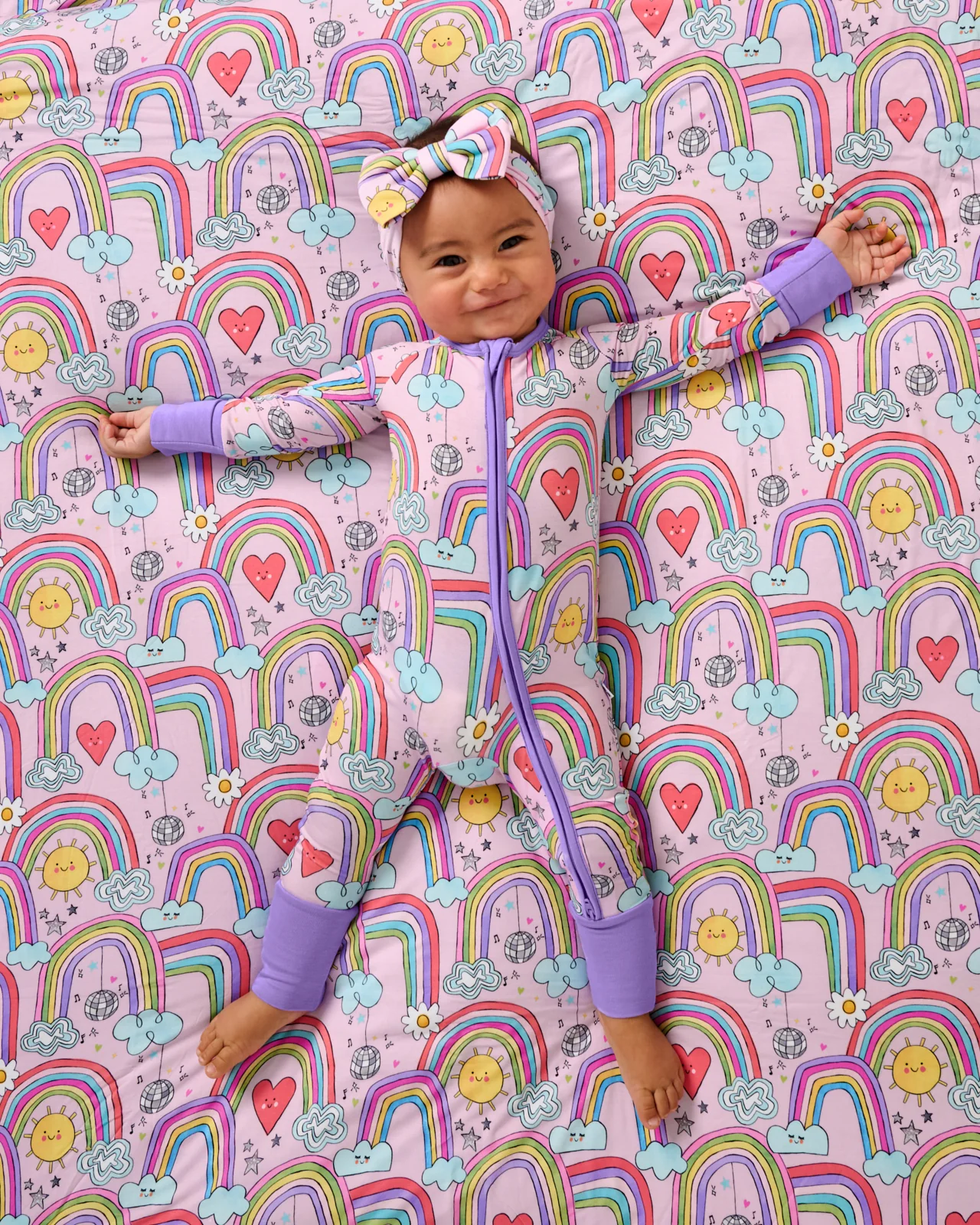 Disco Rainbows Large Cloud Blanket® - Image 3